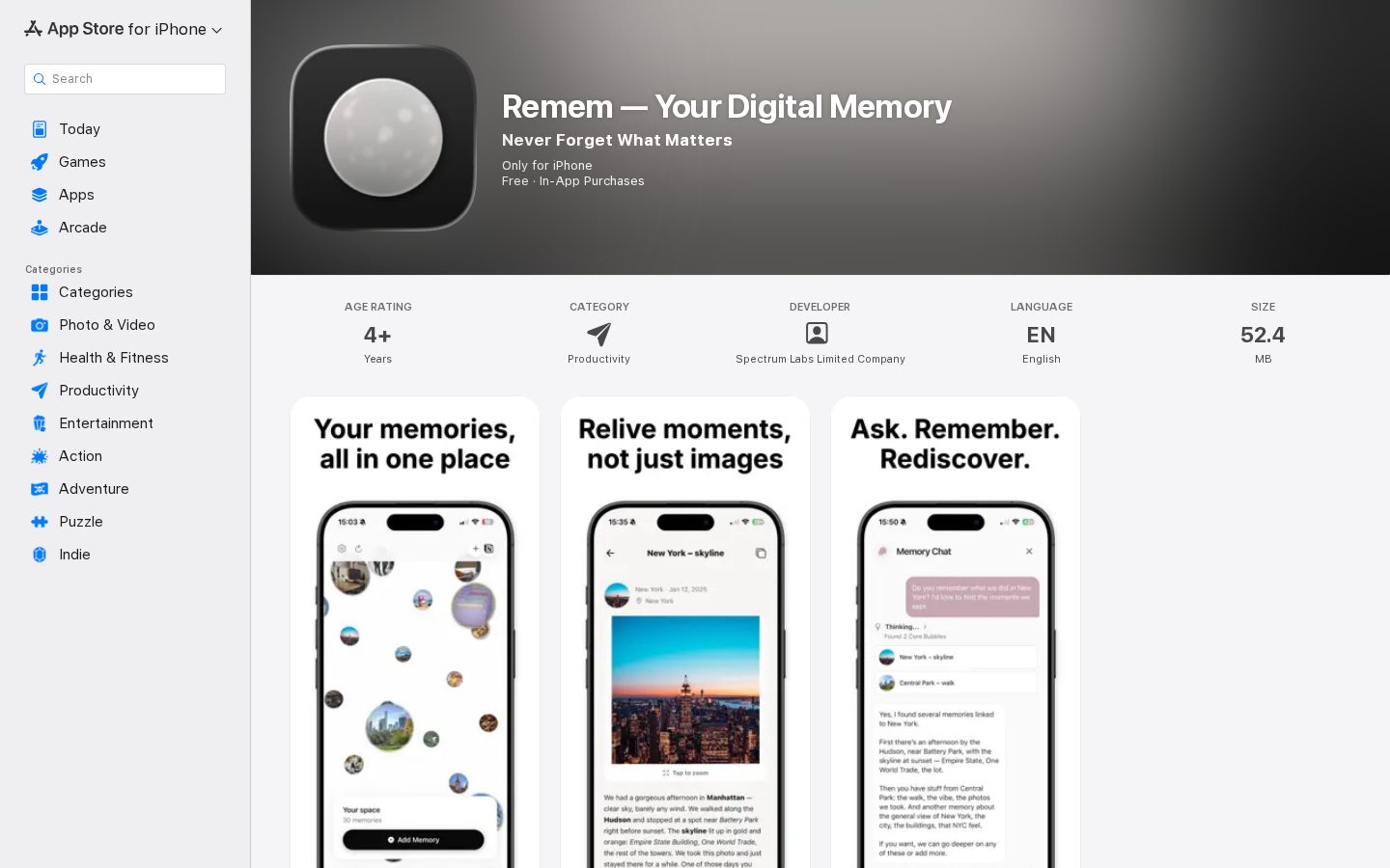 Remem AI Homepage
