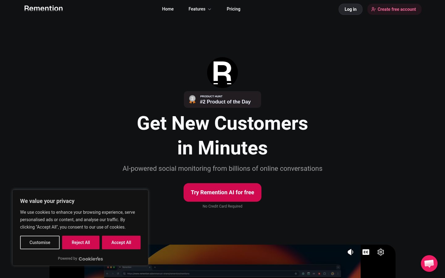 Remention Homepage
