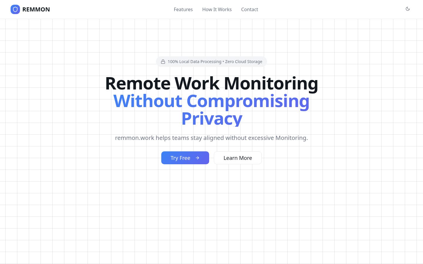 Remmon(Remote Work Monitoring Software) Homepage