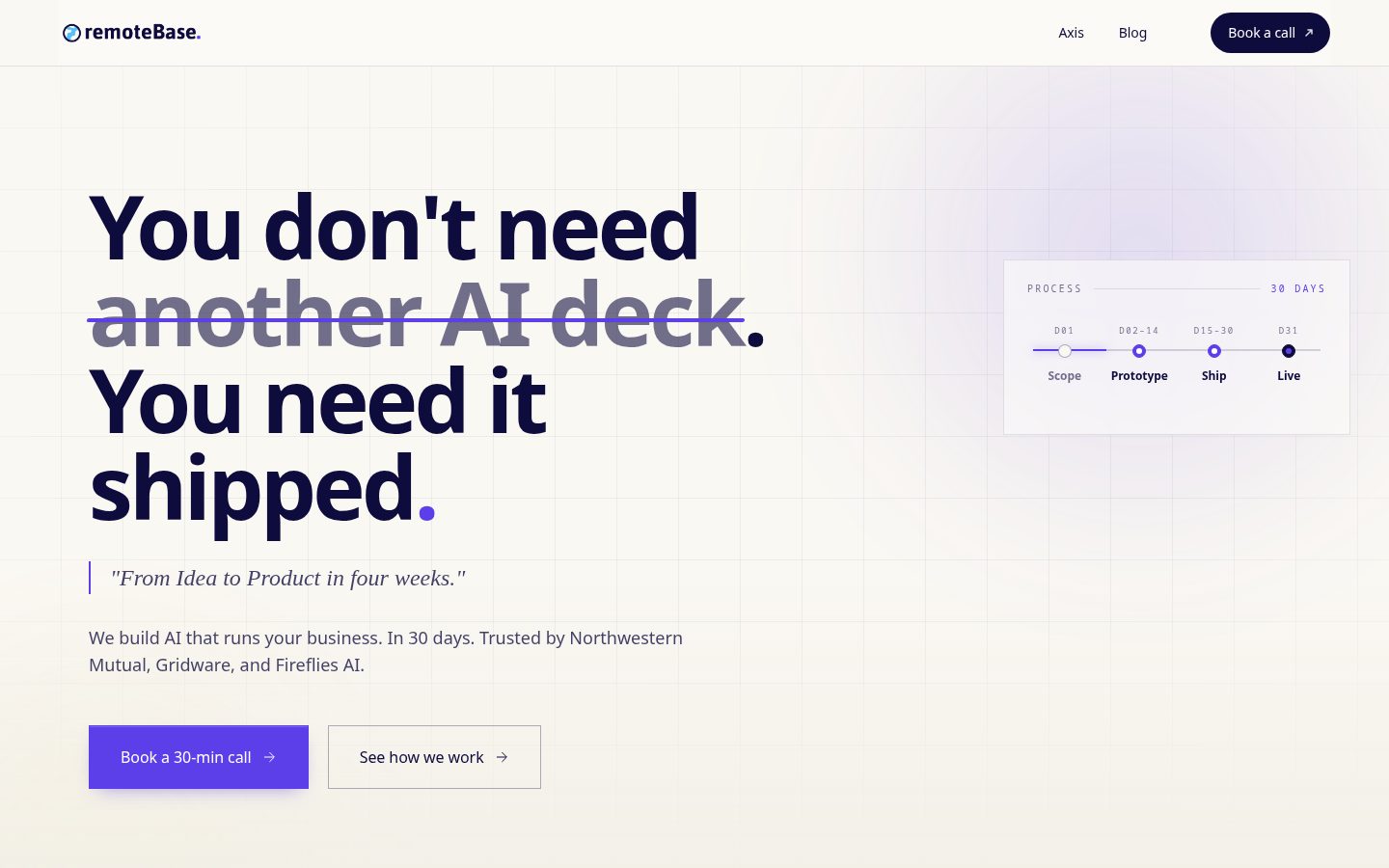 Remotebase Homepage