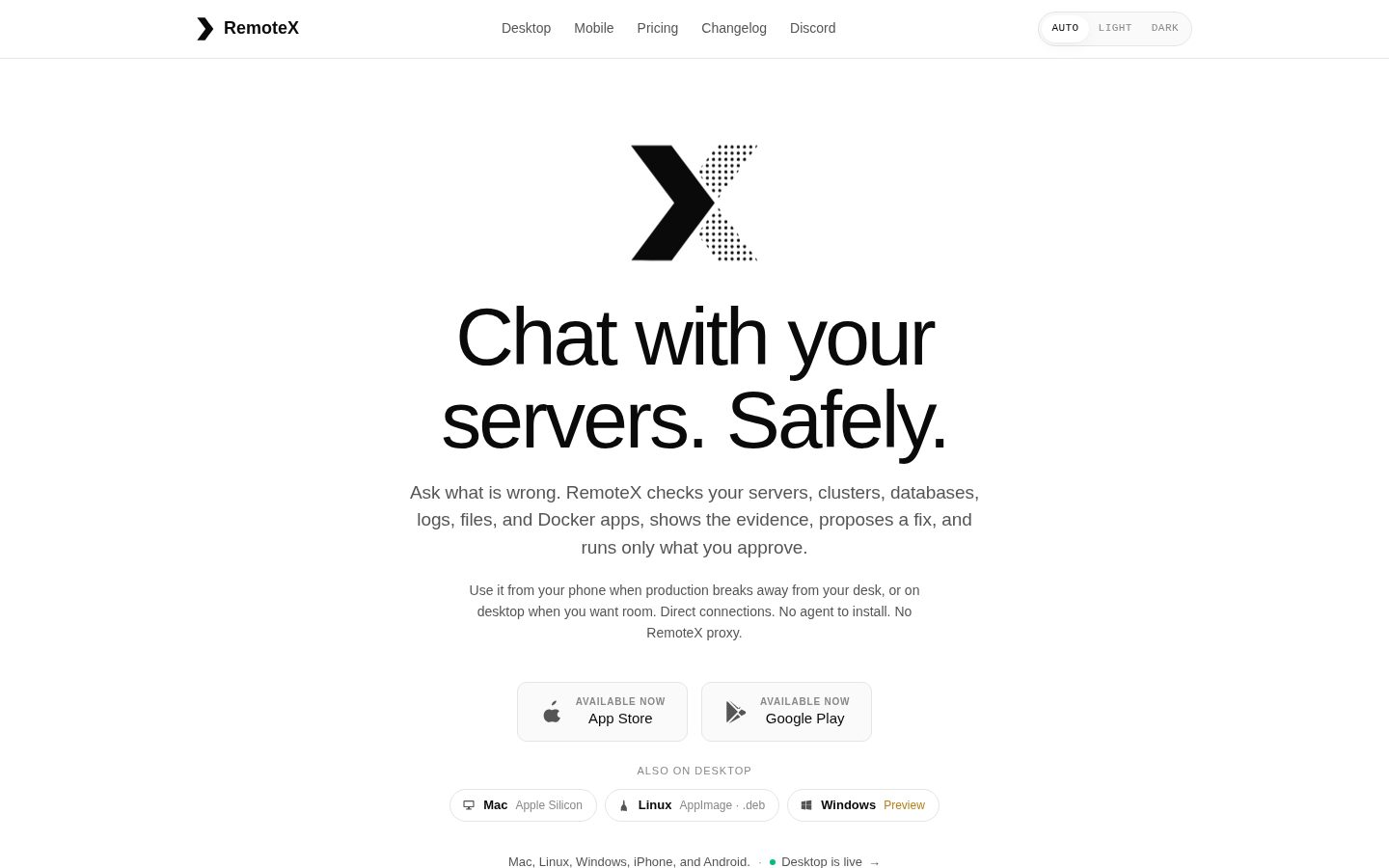 RemoteX Homepage