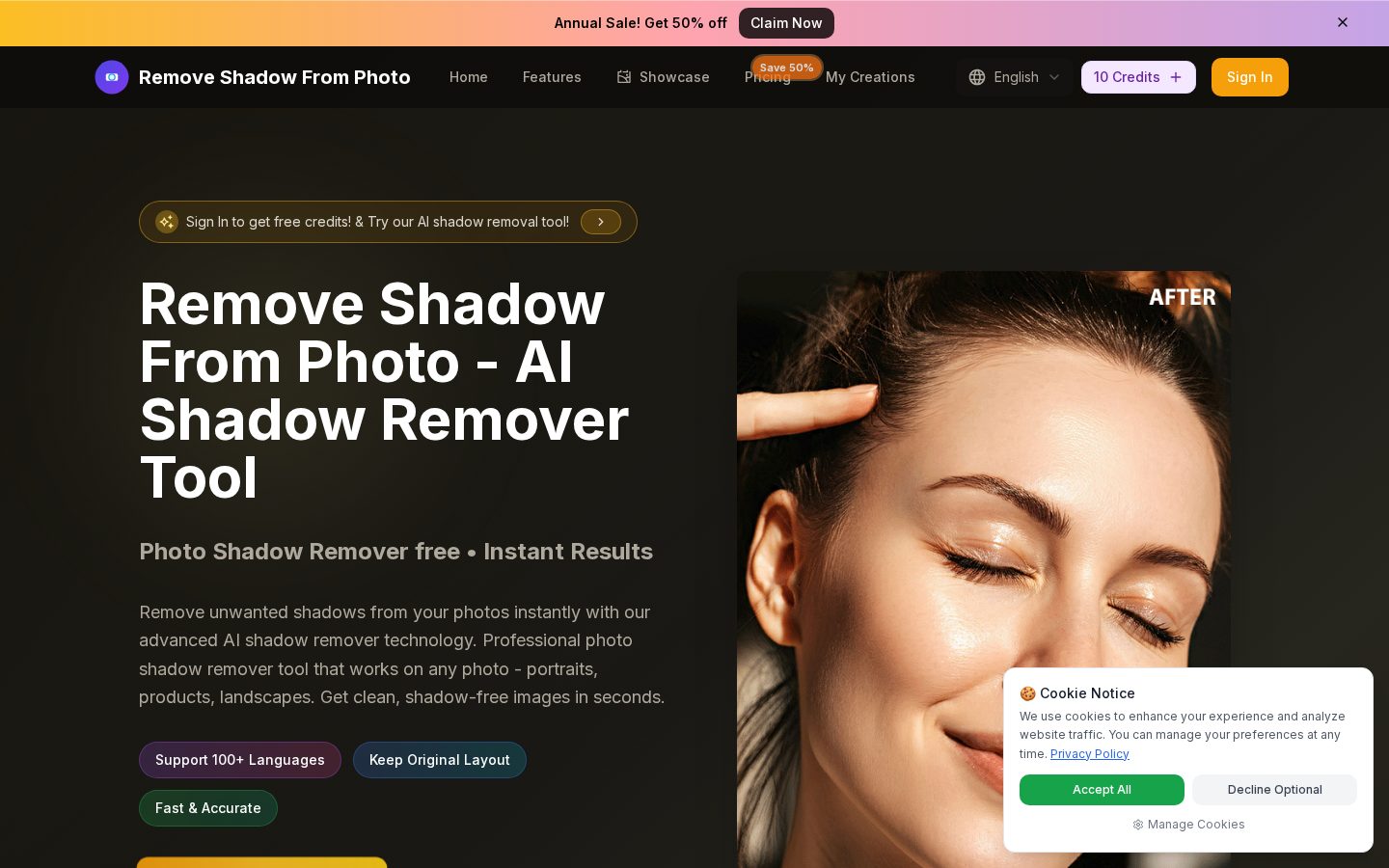 Remove Shadow From Photo Homepage