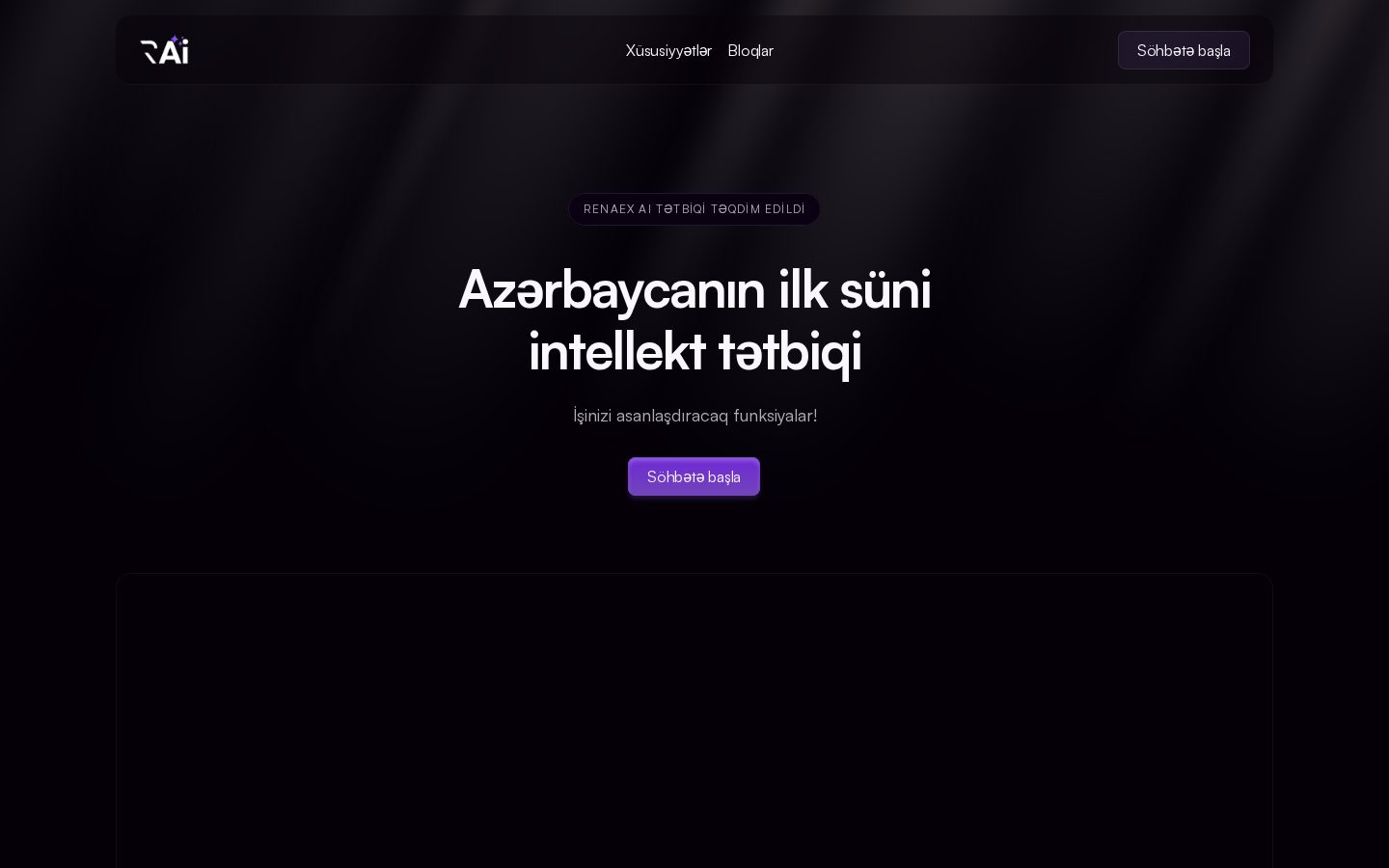 Renaex AI Homepage
