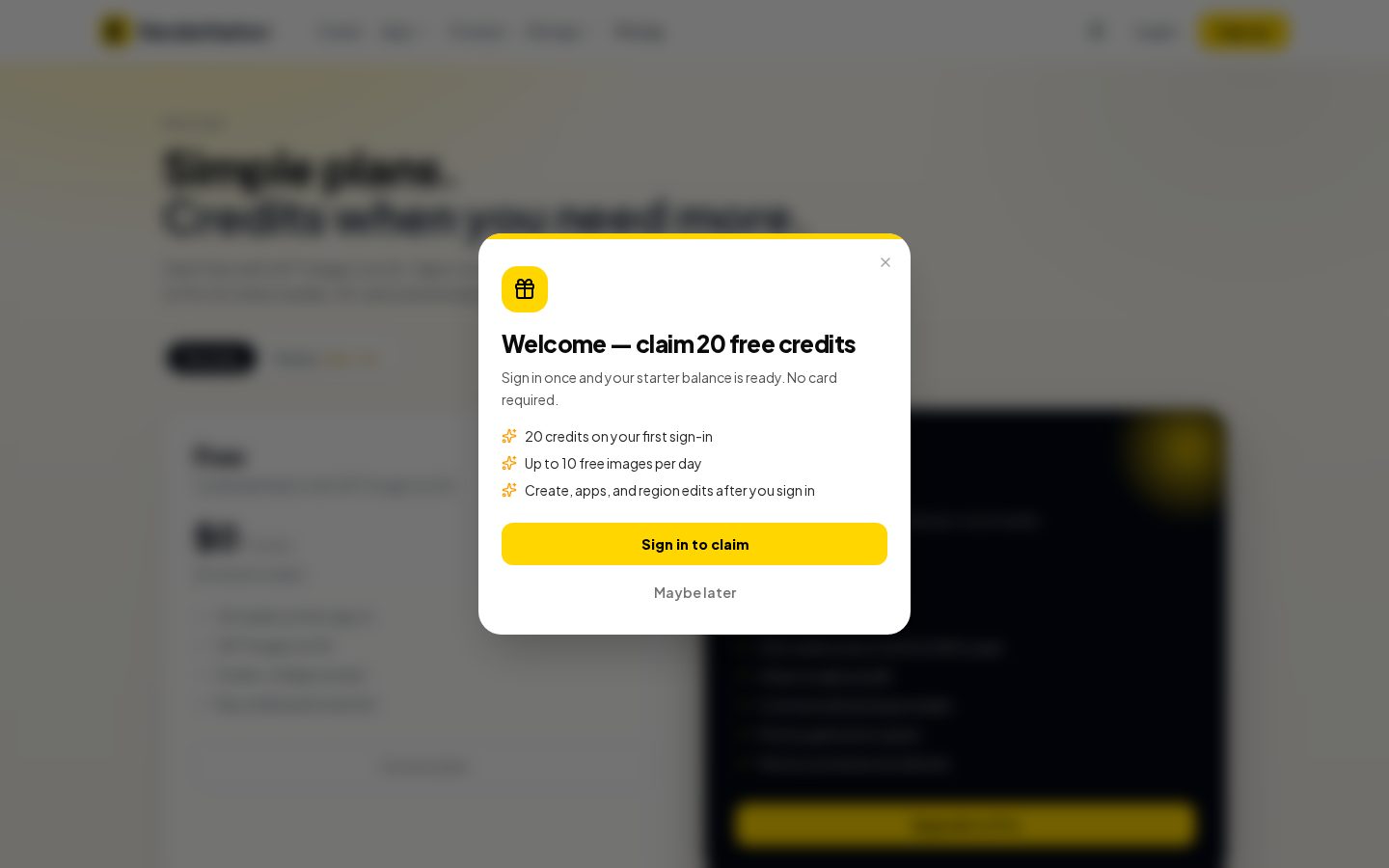 Render Harbor Pricing