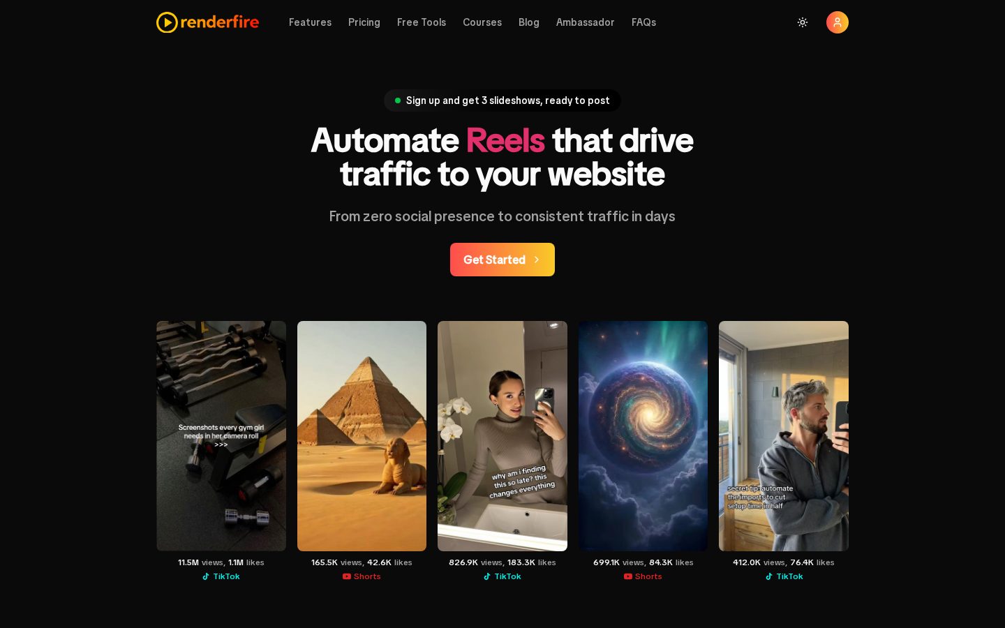 RenderFire Homepage