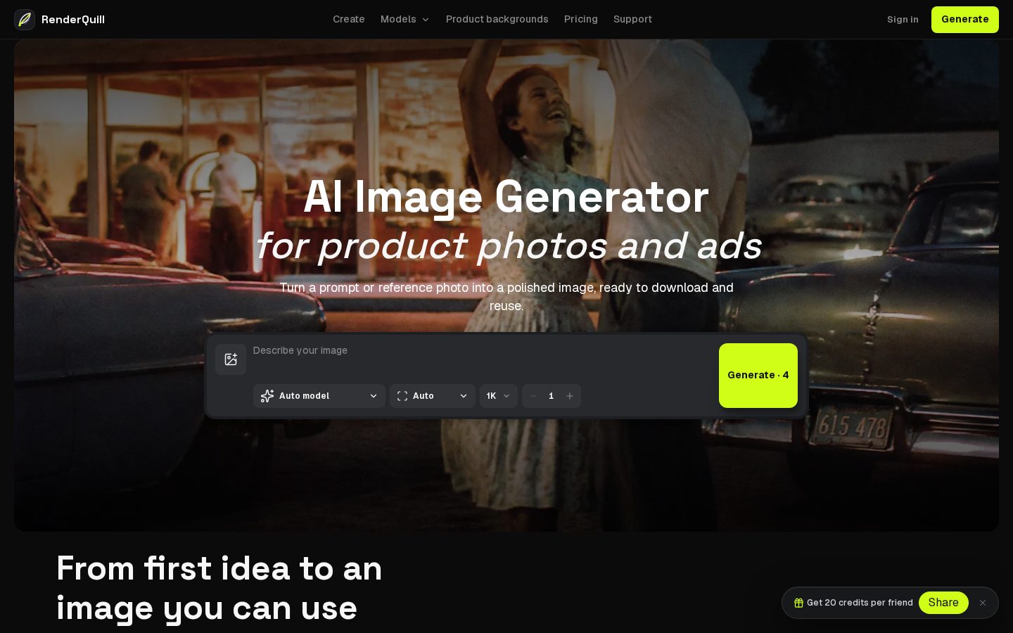 RenderQuill Homepage