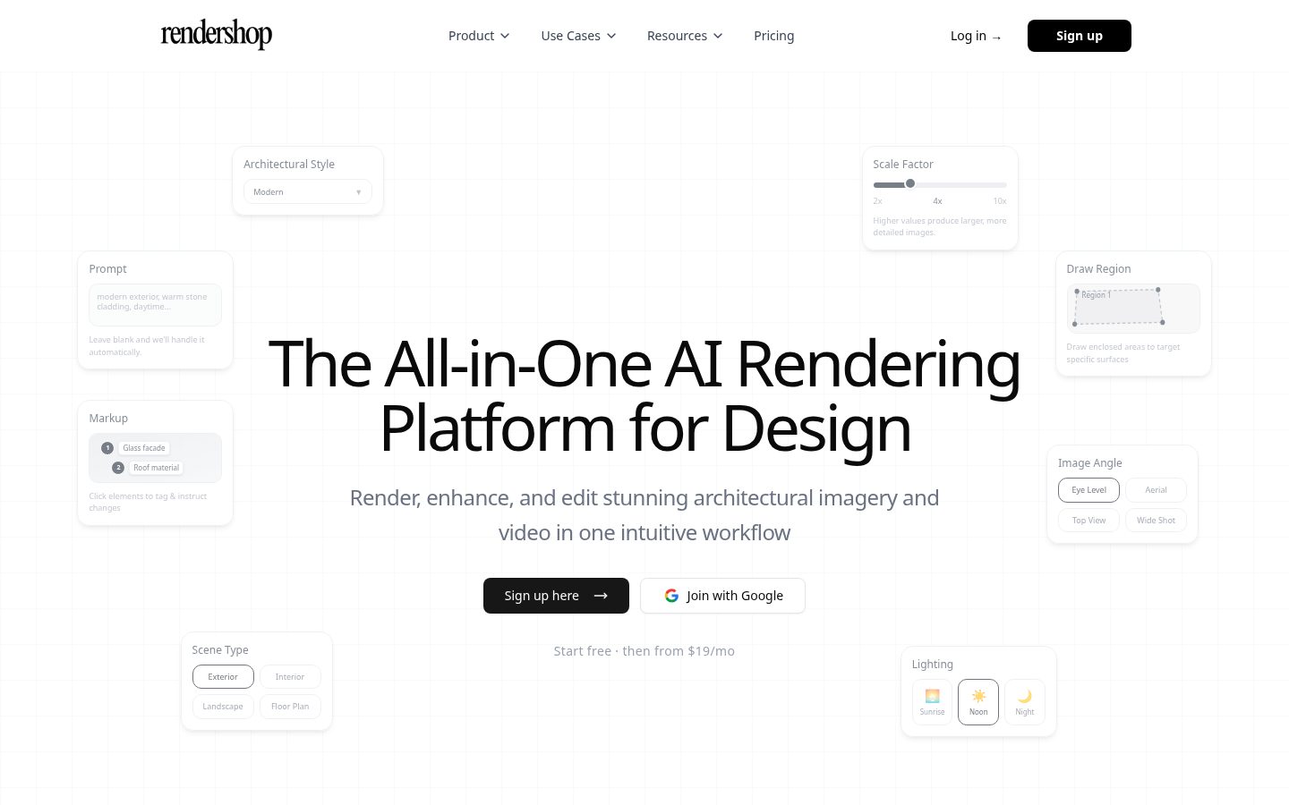 Rendershop Homepage