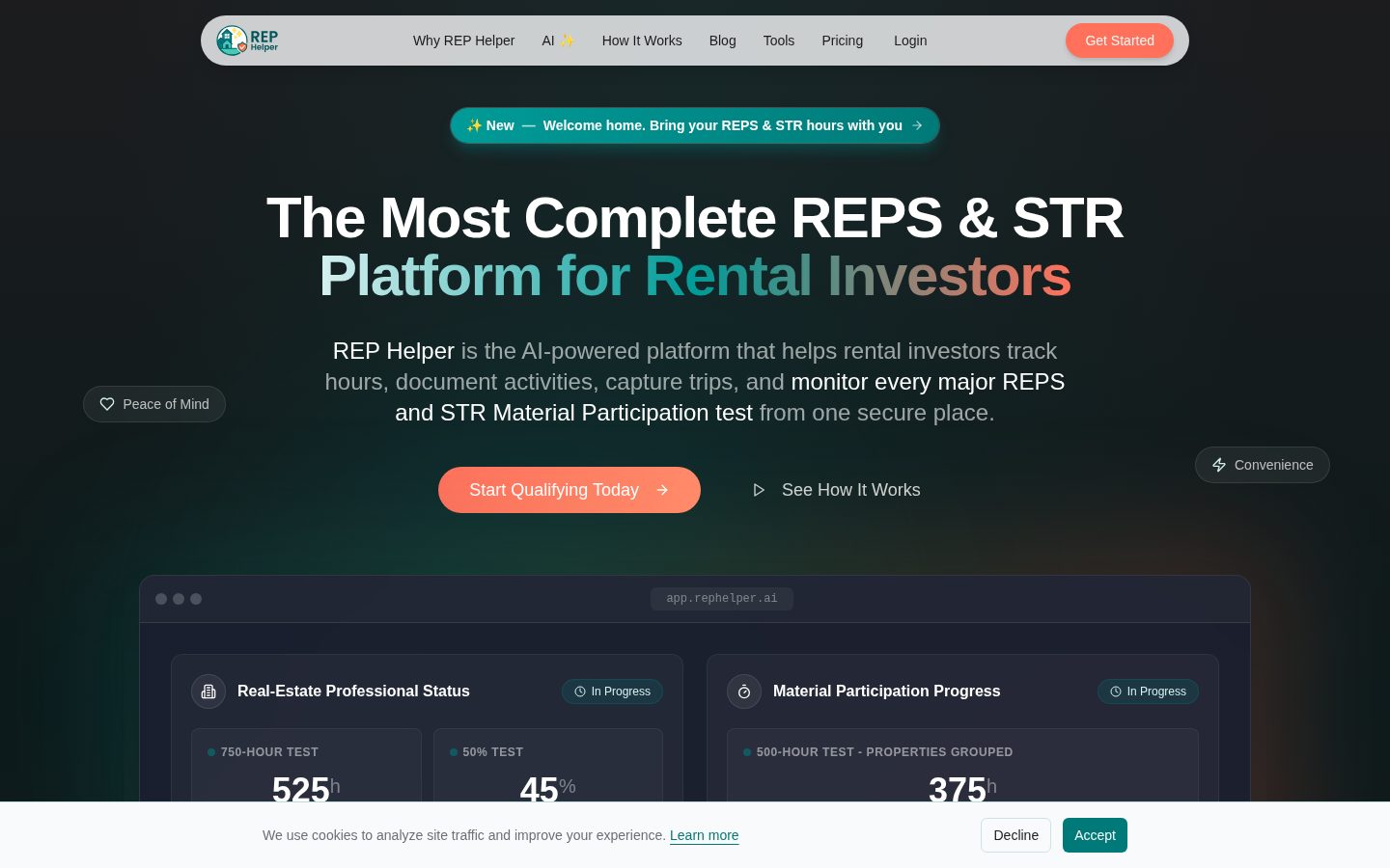 REP Helper Homepage