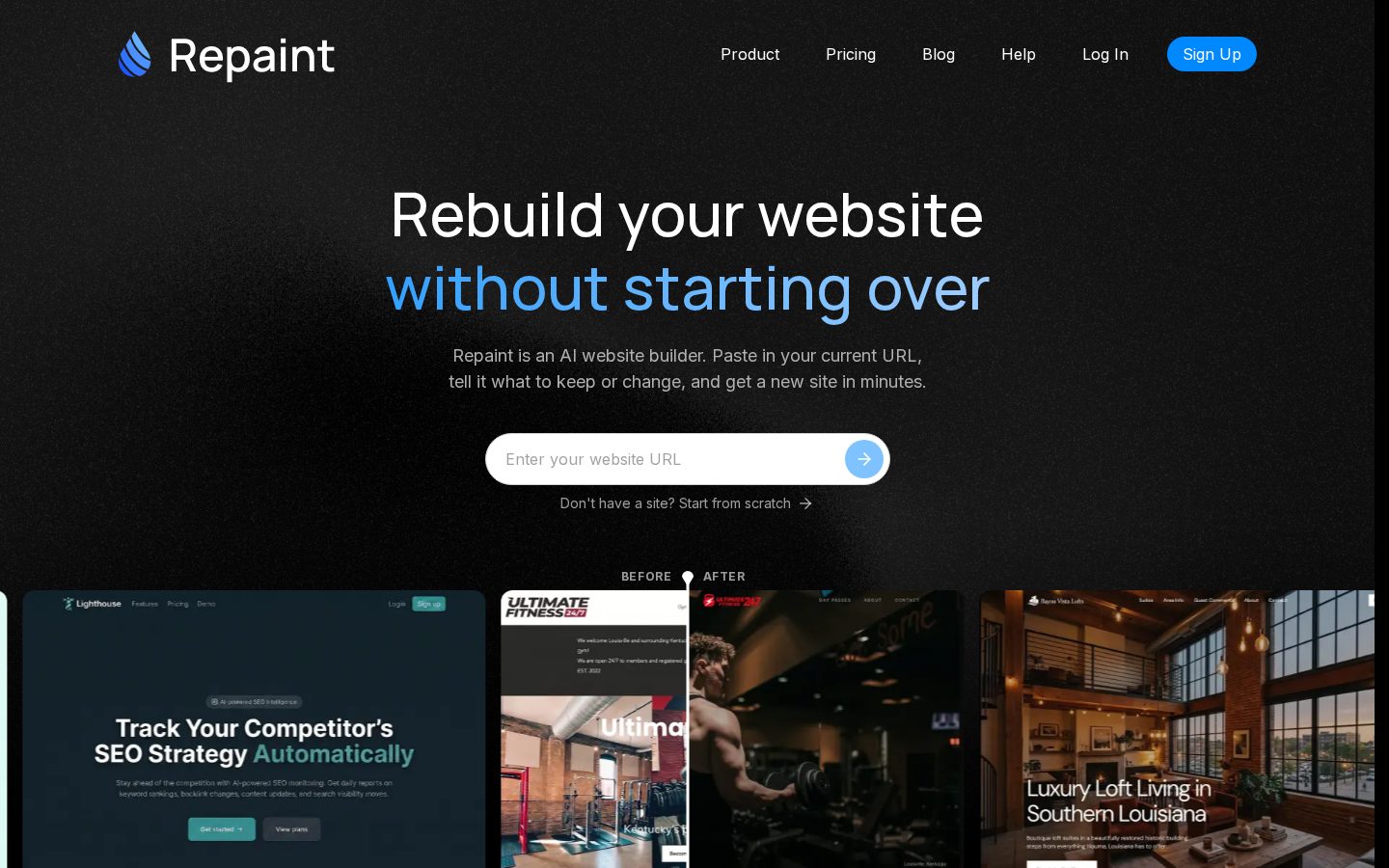 Repaint Socials Homepage