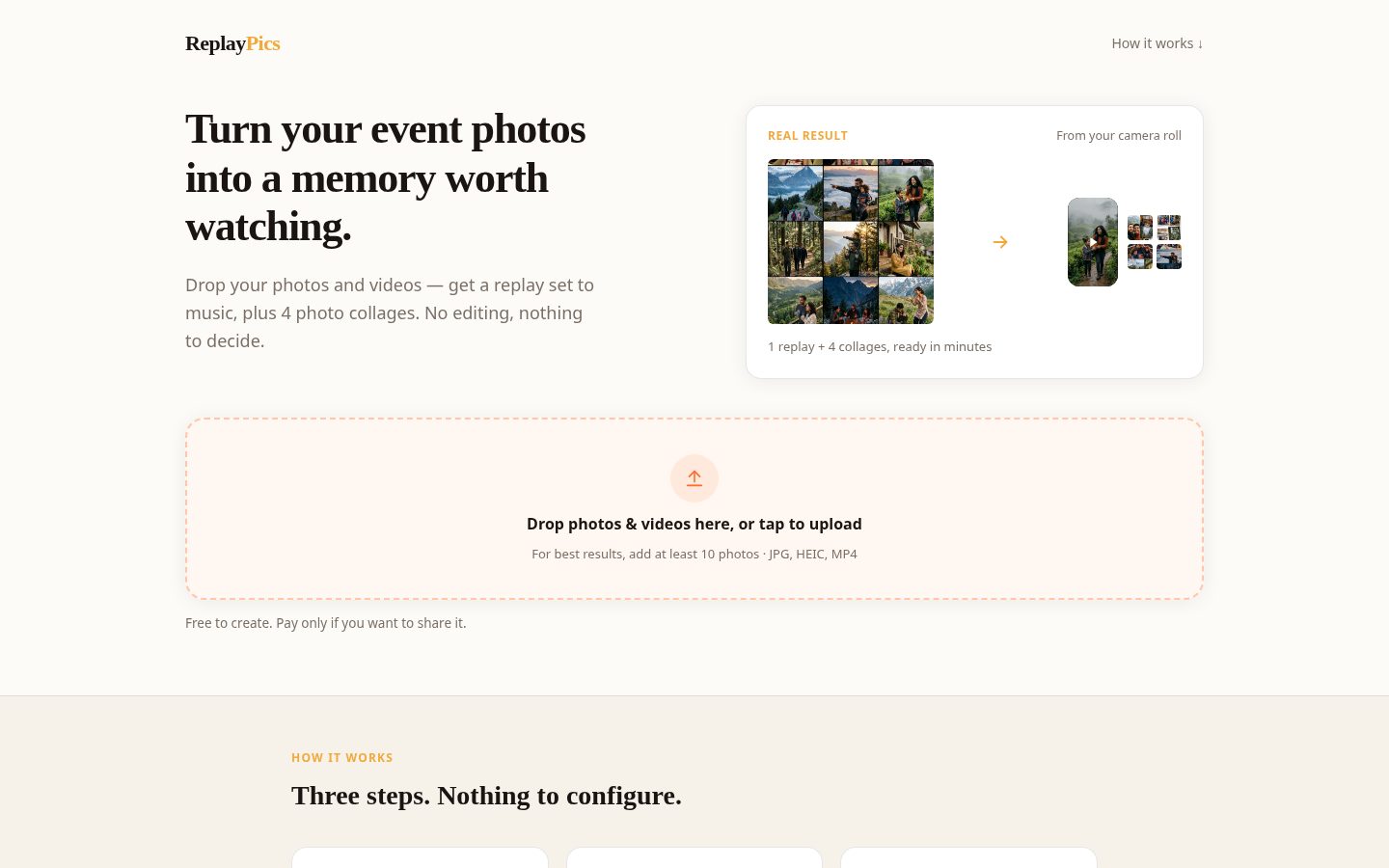 ReplayPics Homepage