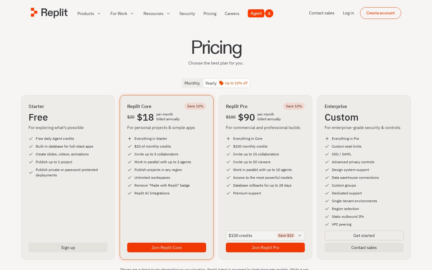 Replit Pricing