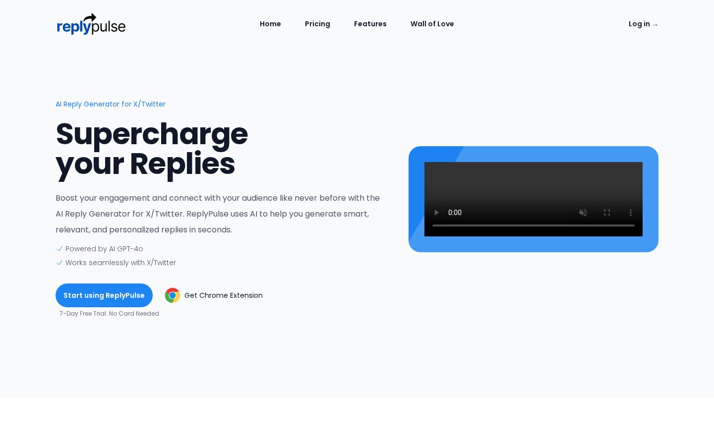 Reply Pulse Homepage