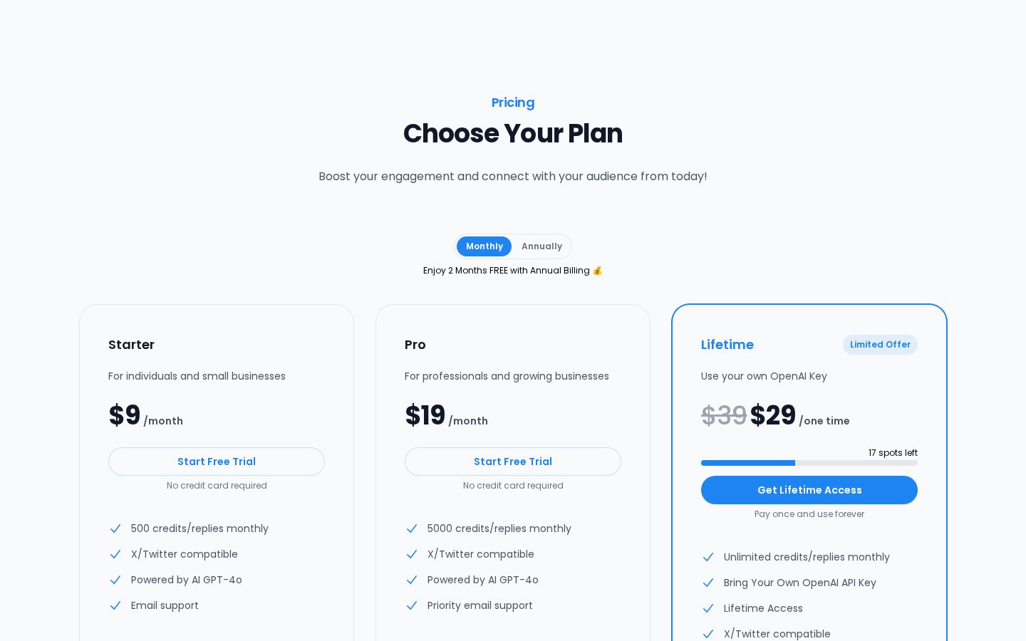 Reply Pulse Pricing