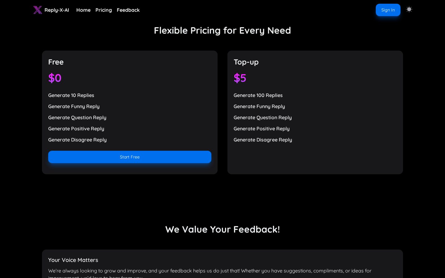 reply-x-ai Pricing