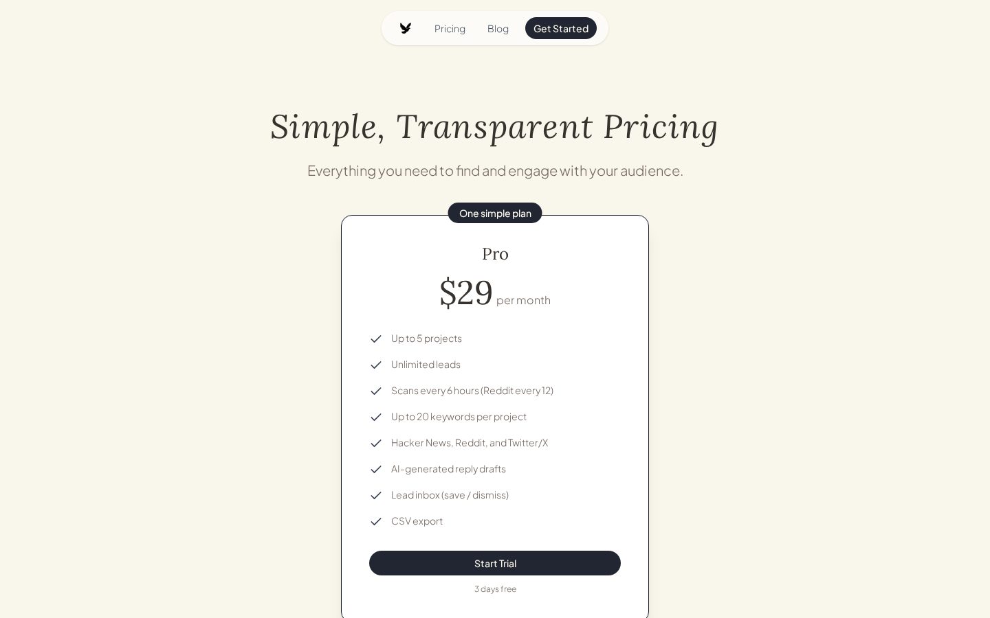 ReplyRaven Pricing