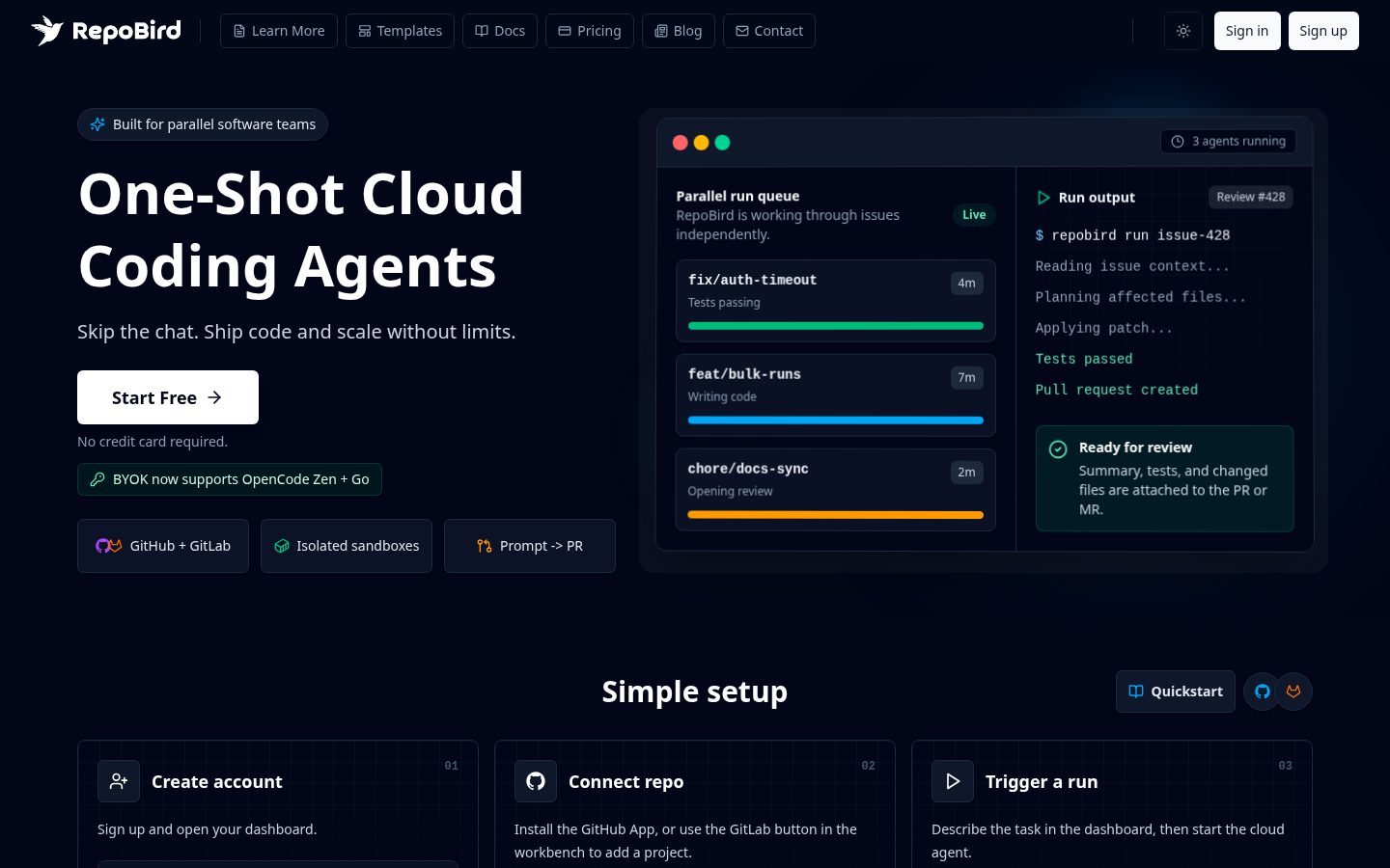 Repobird Homepage