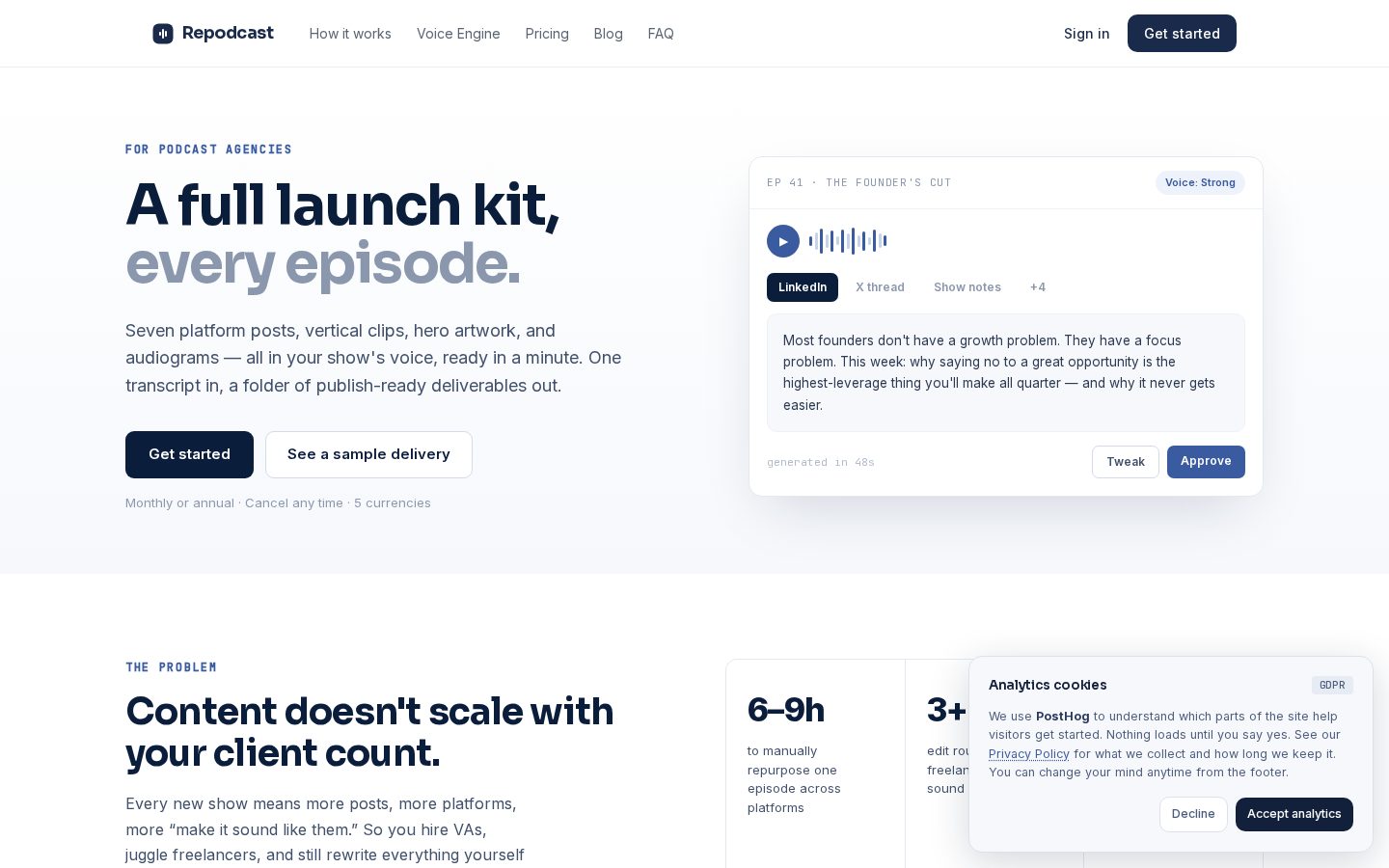Repodcast Homepage