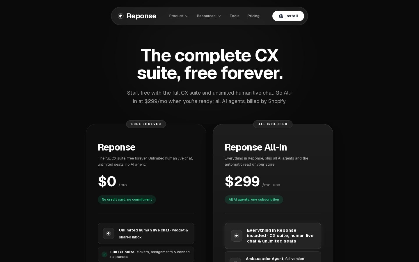 Reponse.ai Pricing