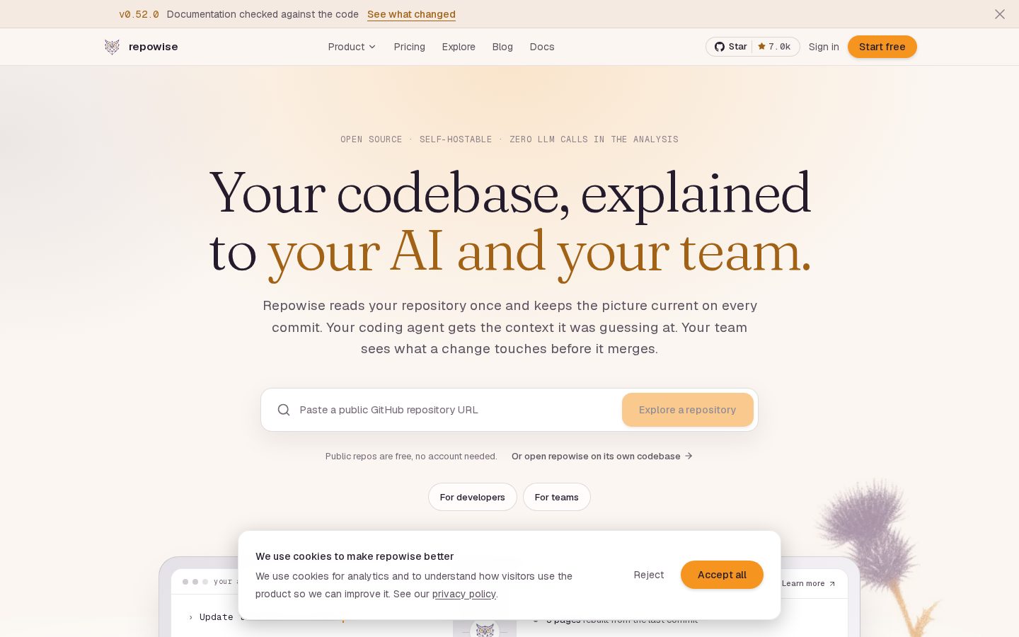 Repowise Homepage
