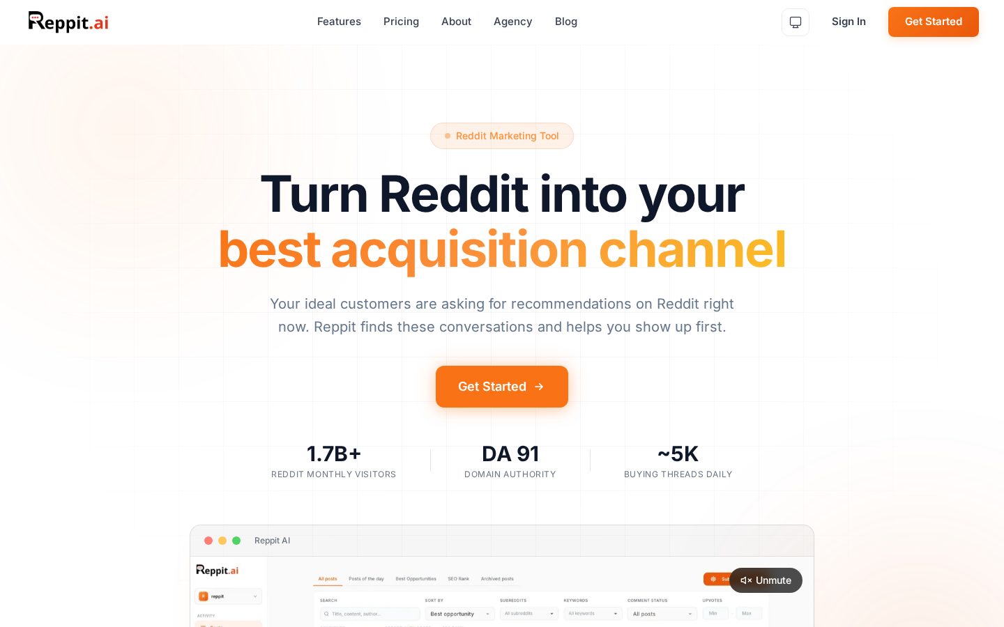 Reppit AI Homepage