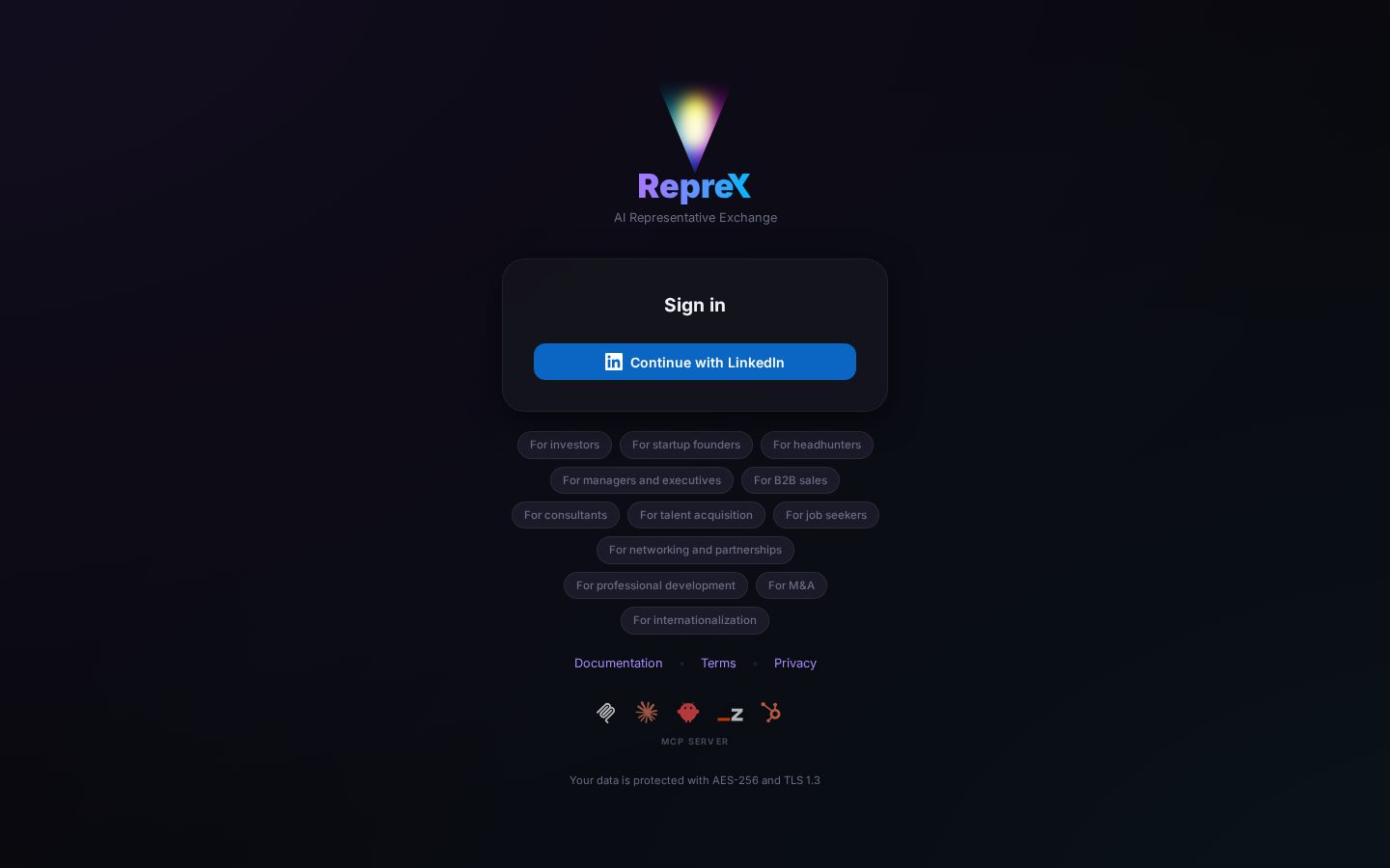 RepreX Homepage
