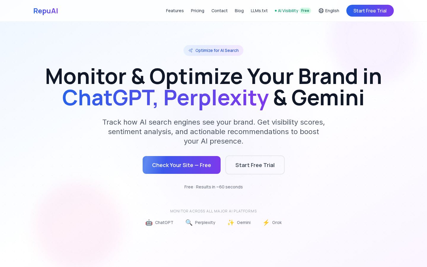 RepuAI Homepage