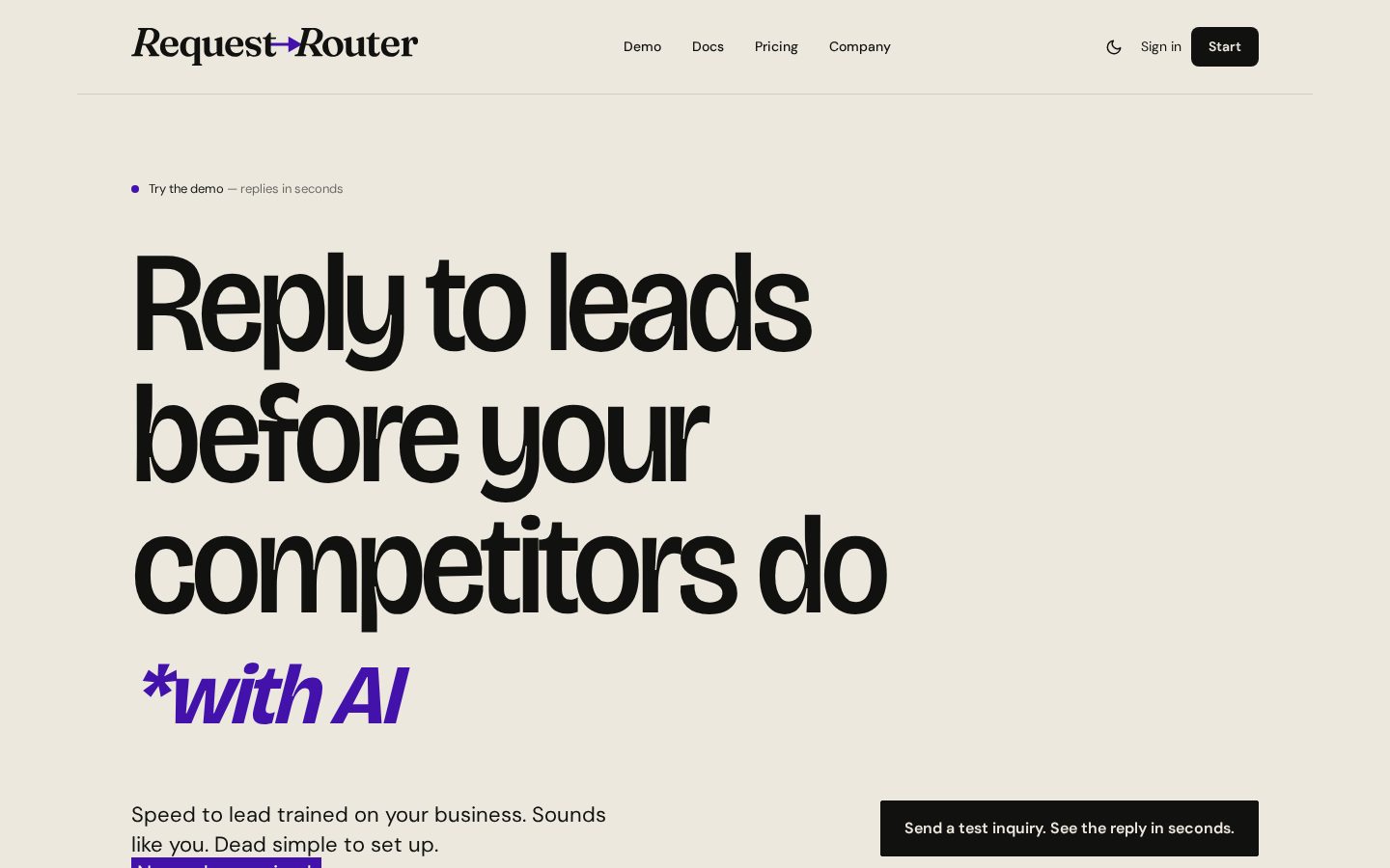 Request Router Homepage