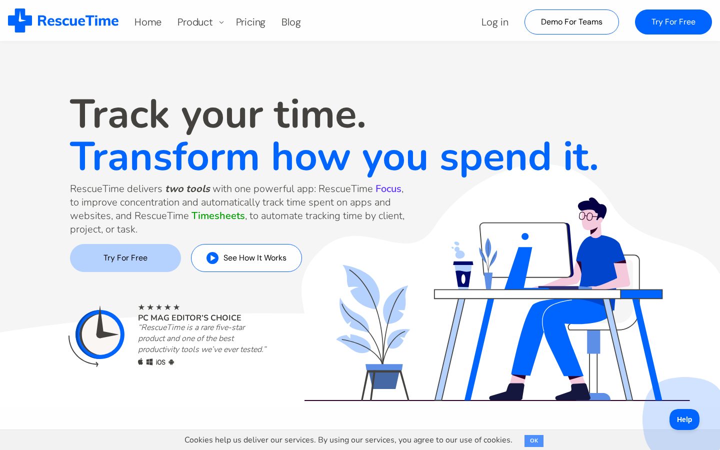 RescueTime Homepage