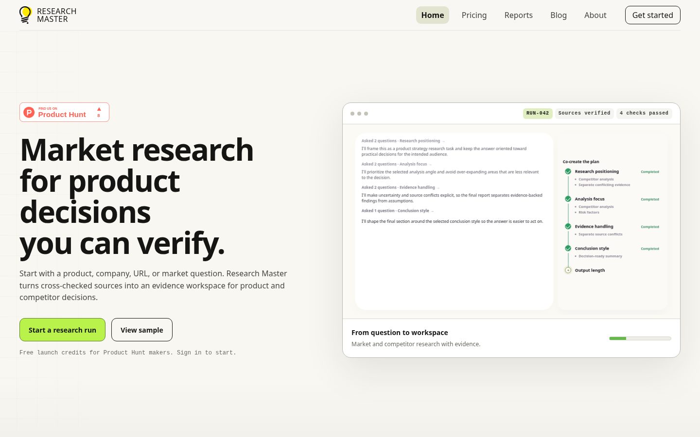 Research Master AI Homepage