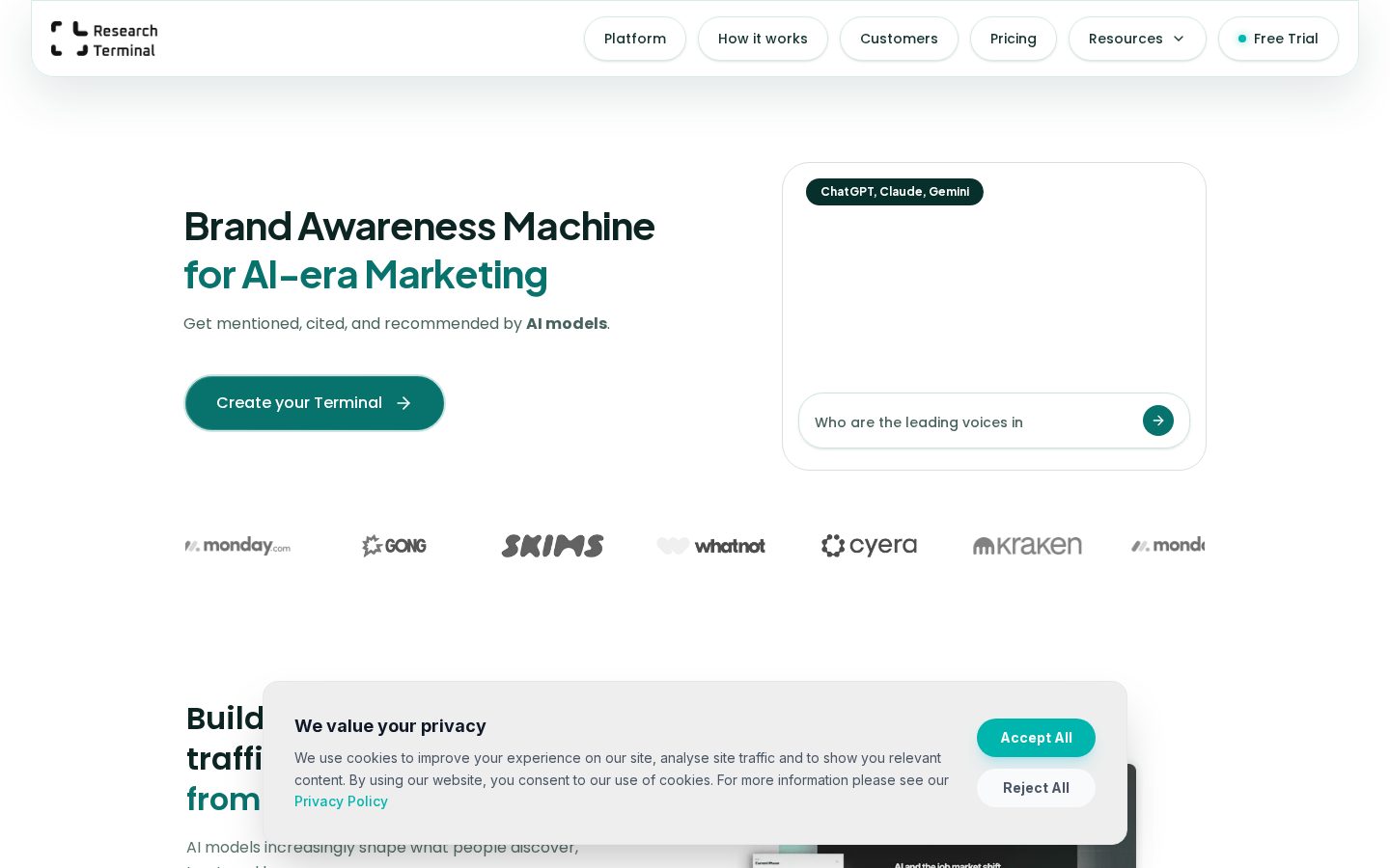 Research Terminal Homepage