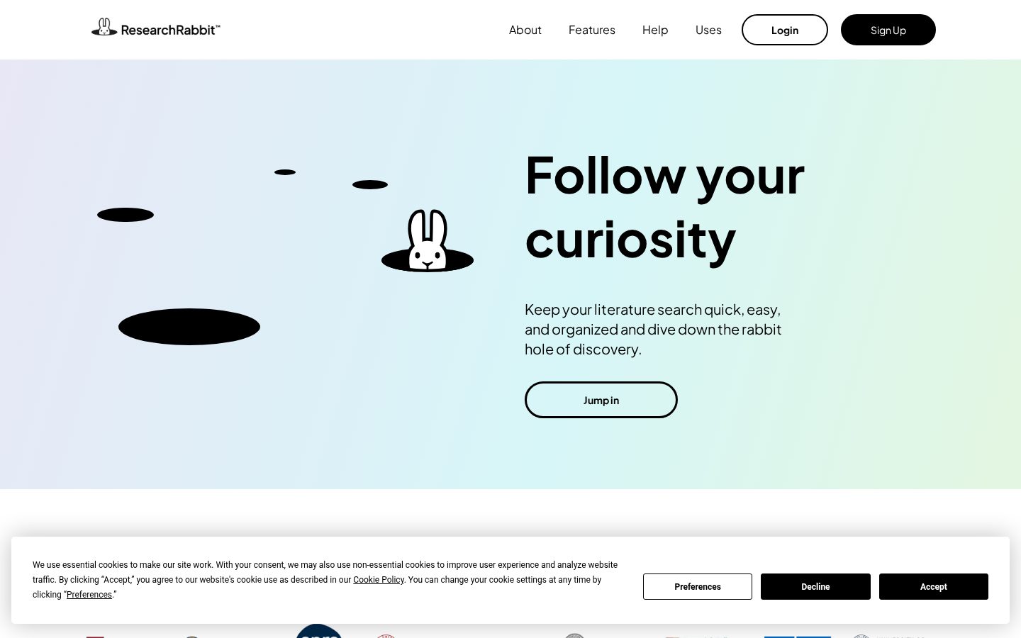 ResearchRabbit Homepage