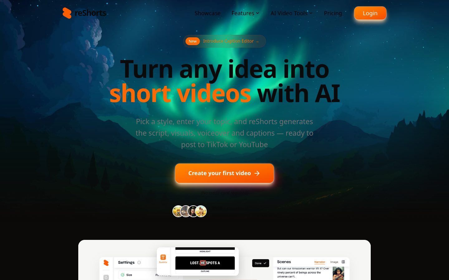 reShorts Homepage