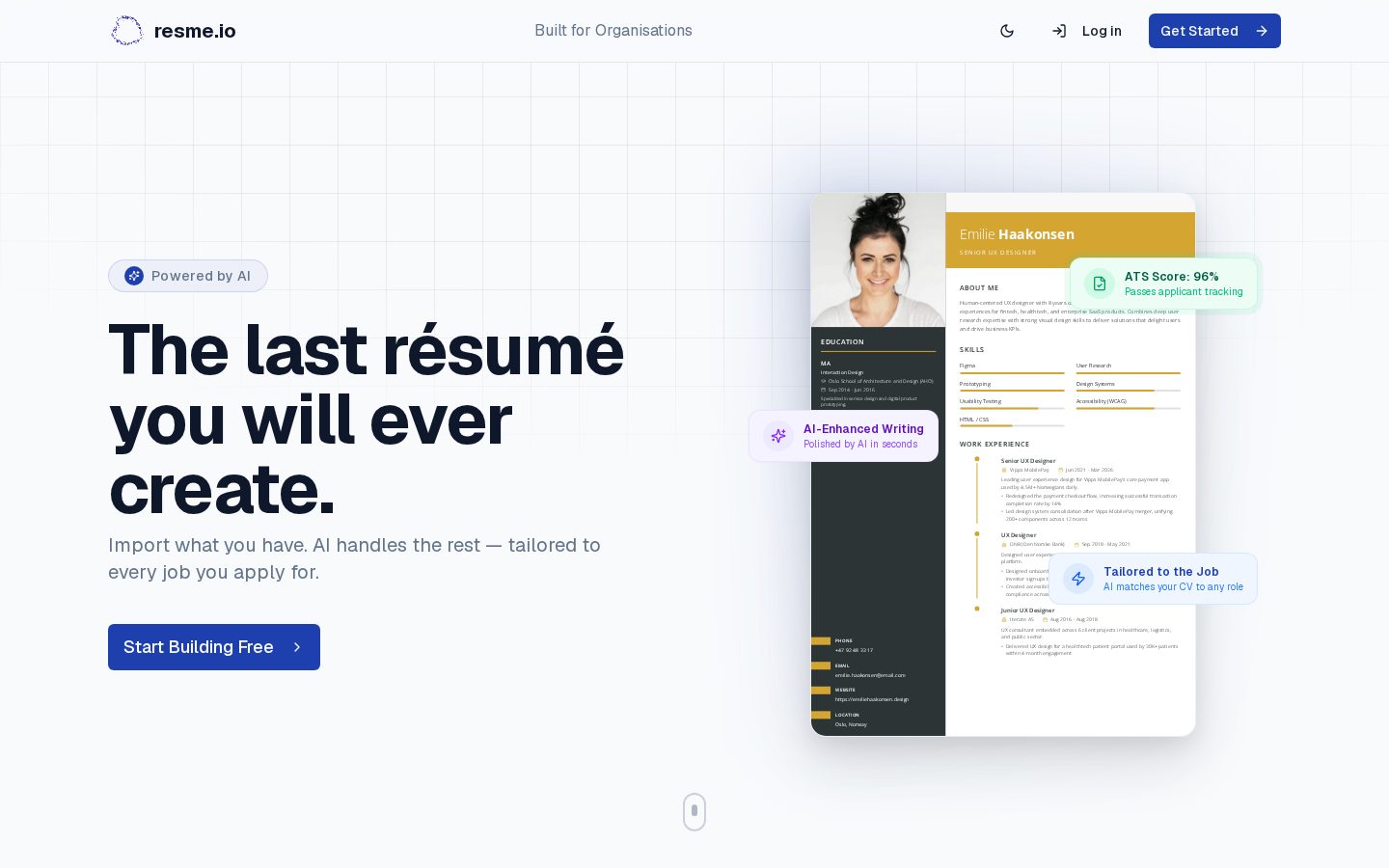 ResMe Homepage
