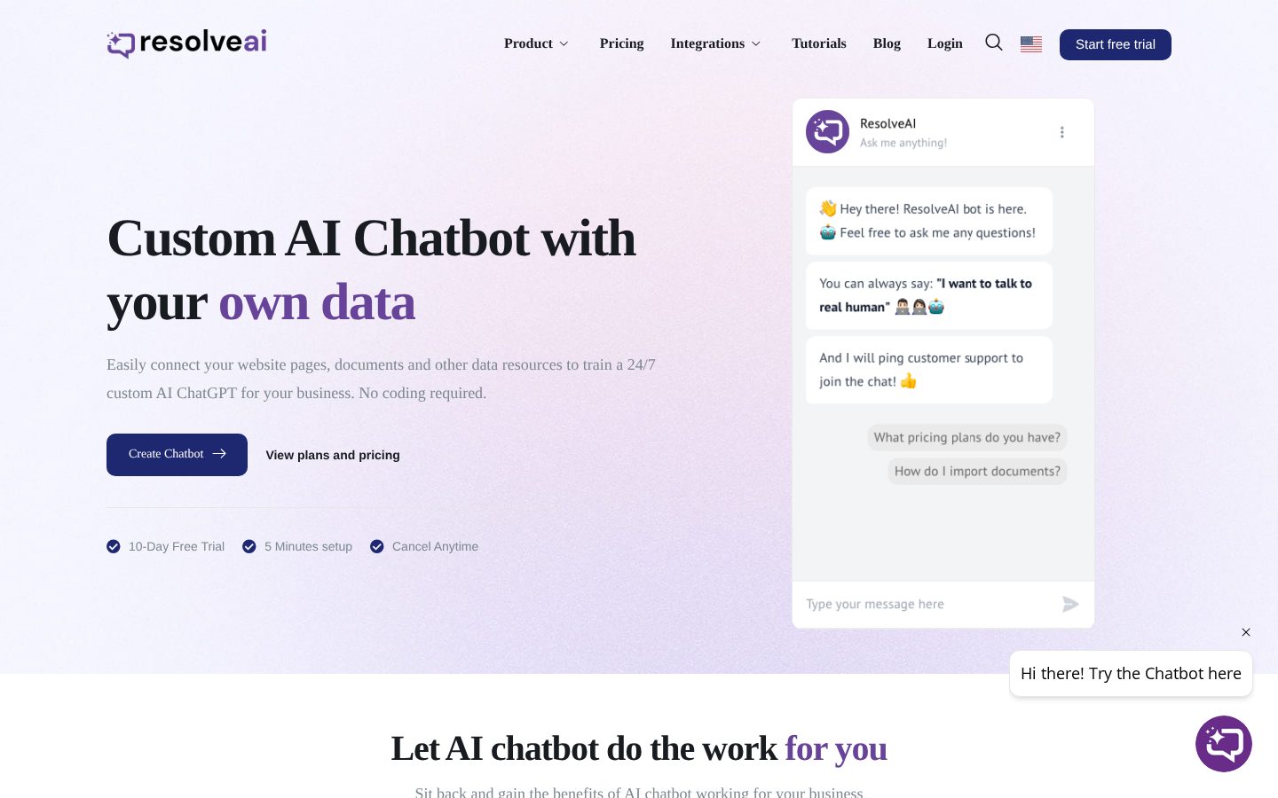 ResolveAI Homepage