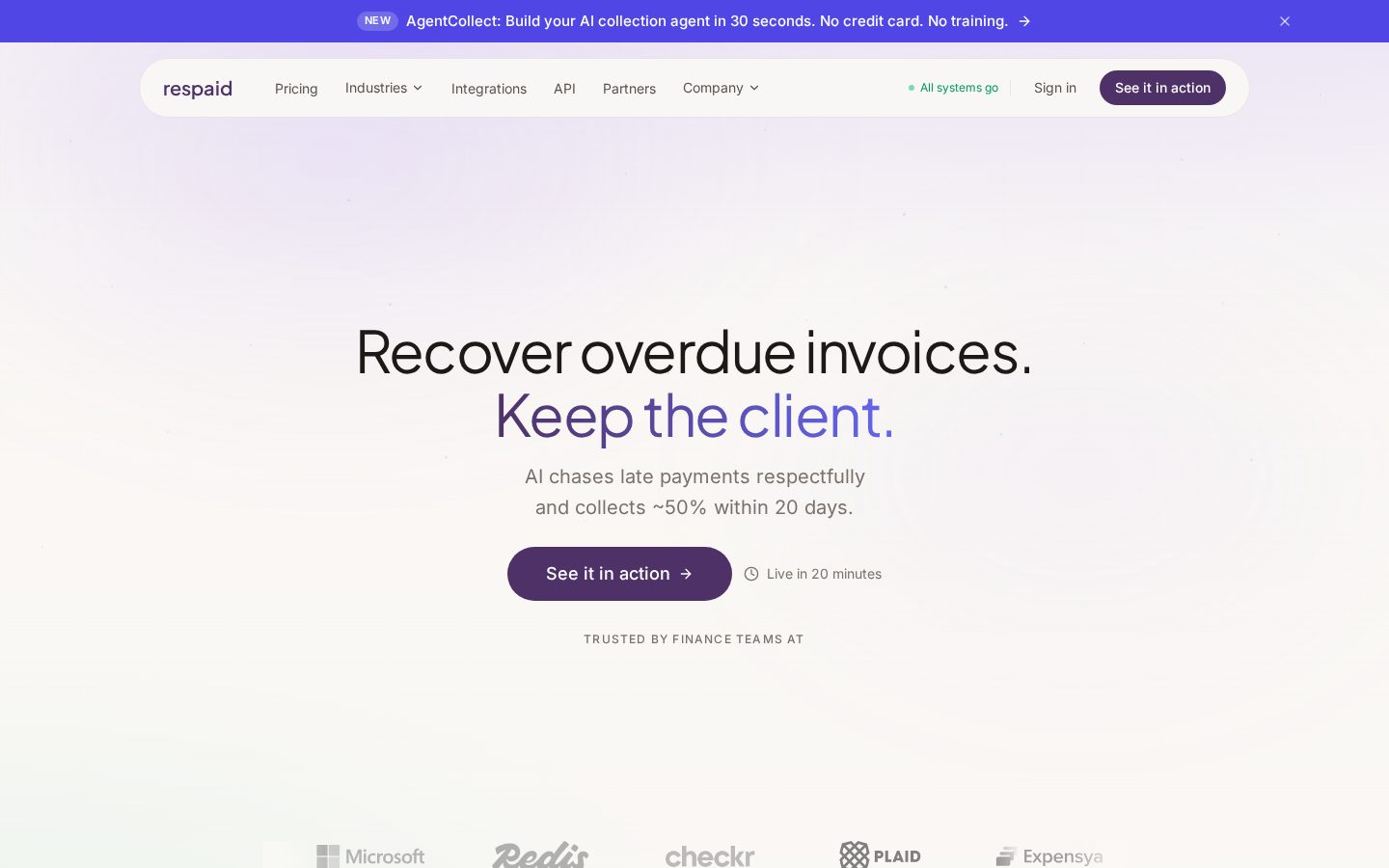 Respaid Homepage