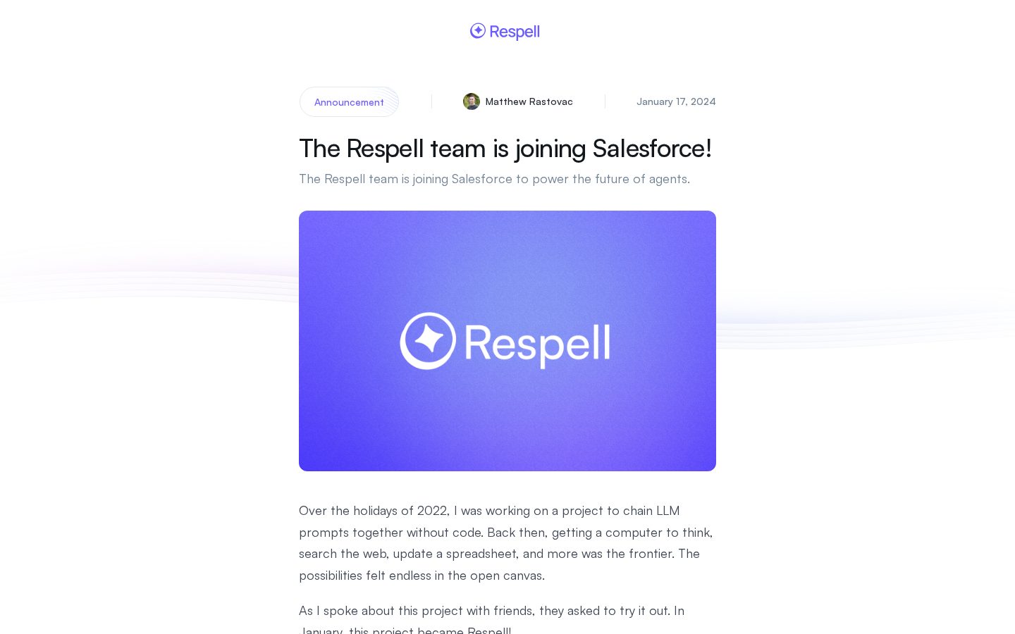 Respell Homepage