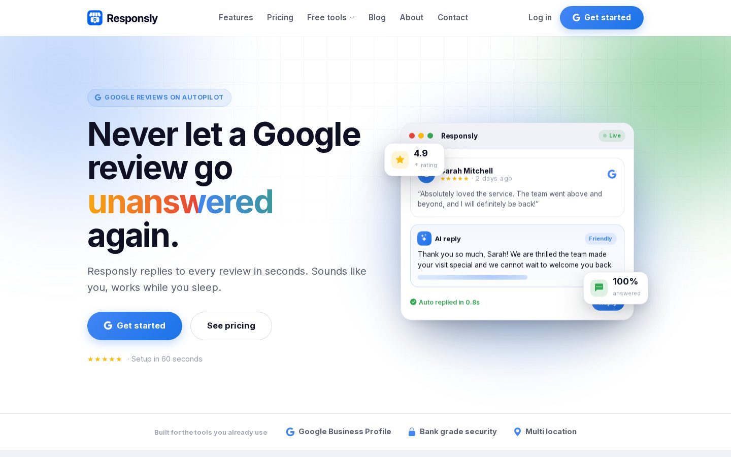 Responsly AI Homepage