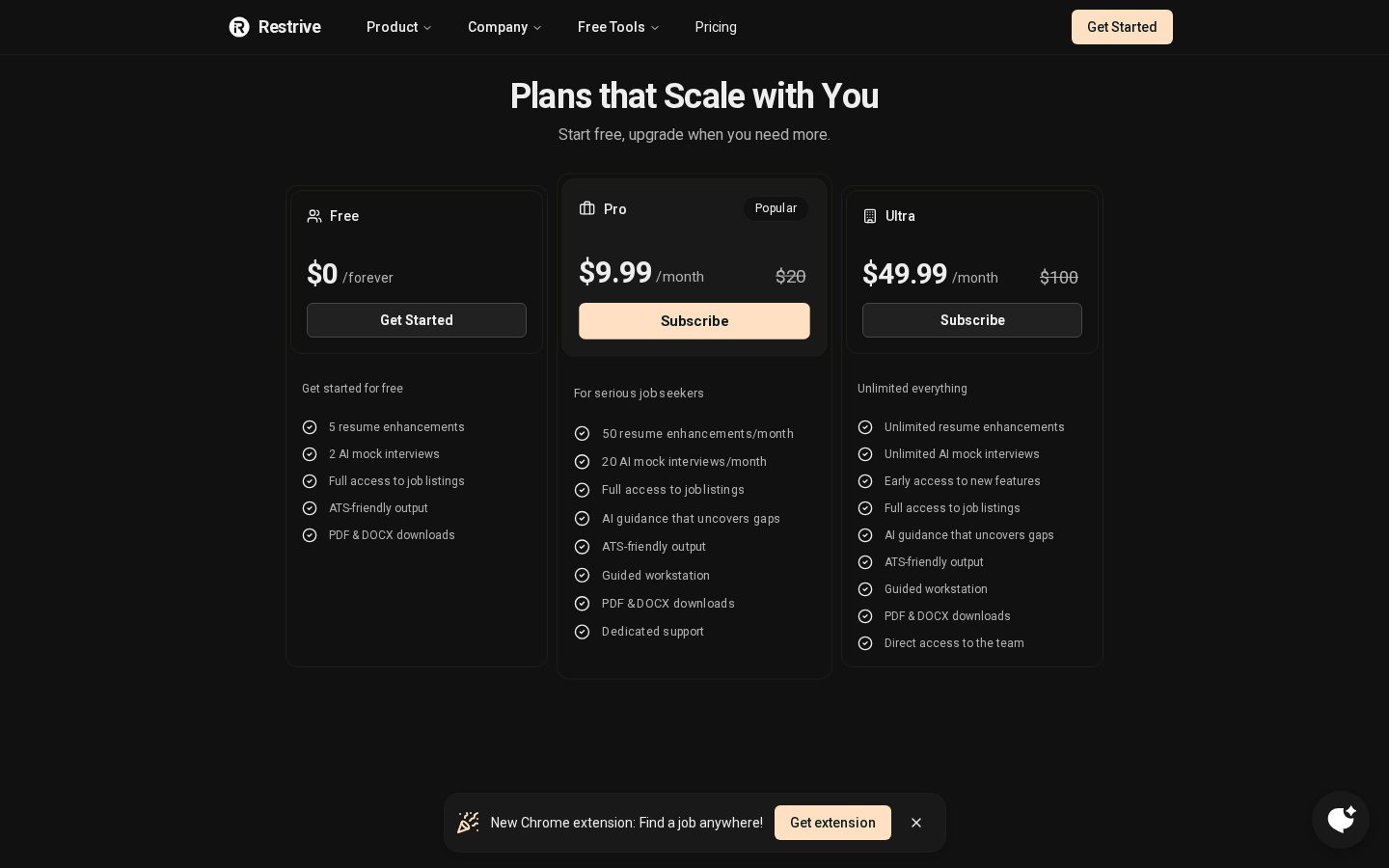 Restrive Pricing