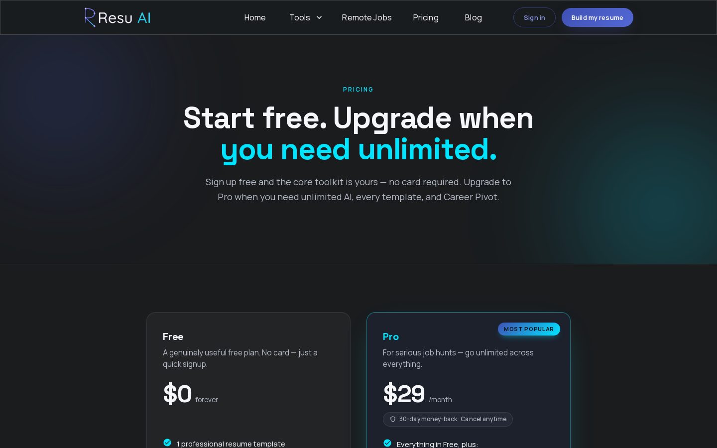 ResuAI Pricing