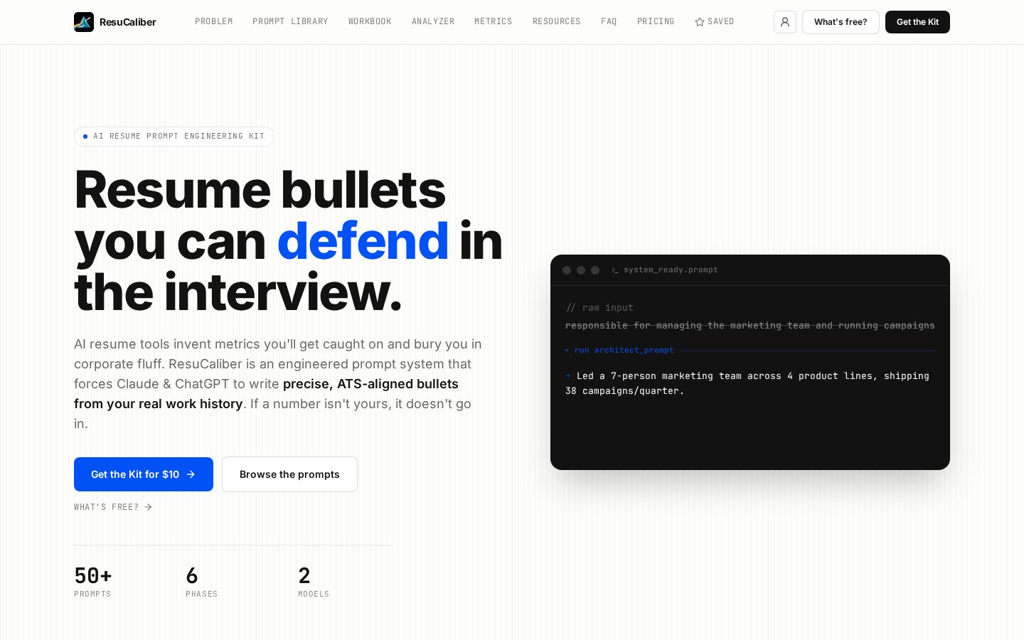 ResuCaliber Homepage