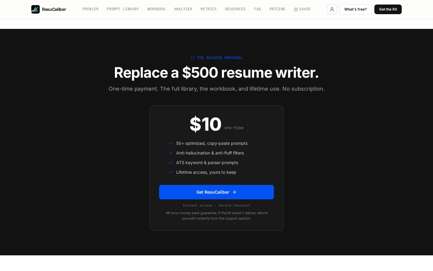 ResuCaliber Pricing