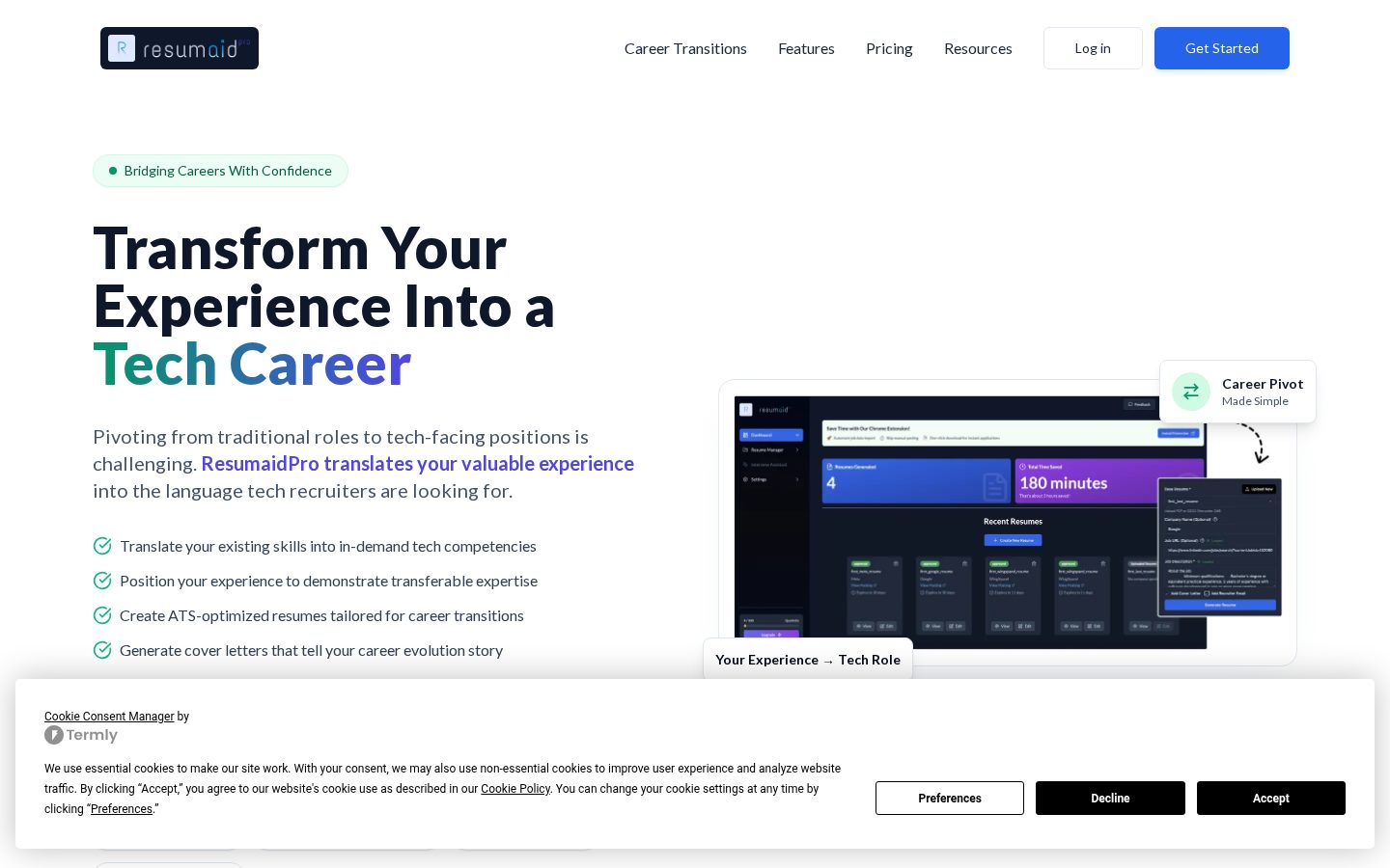 ResumaidPro Homepage