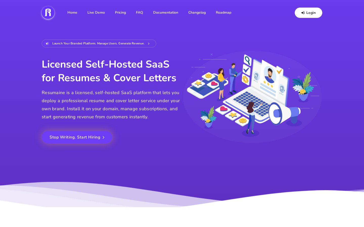 Resumaine Homepage