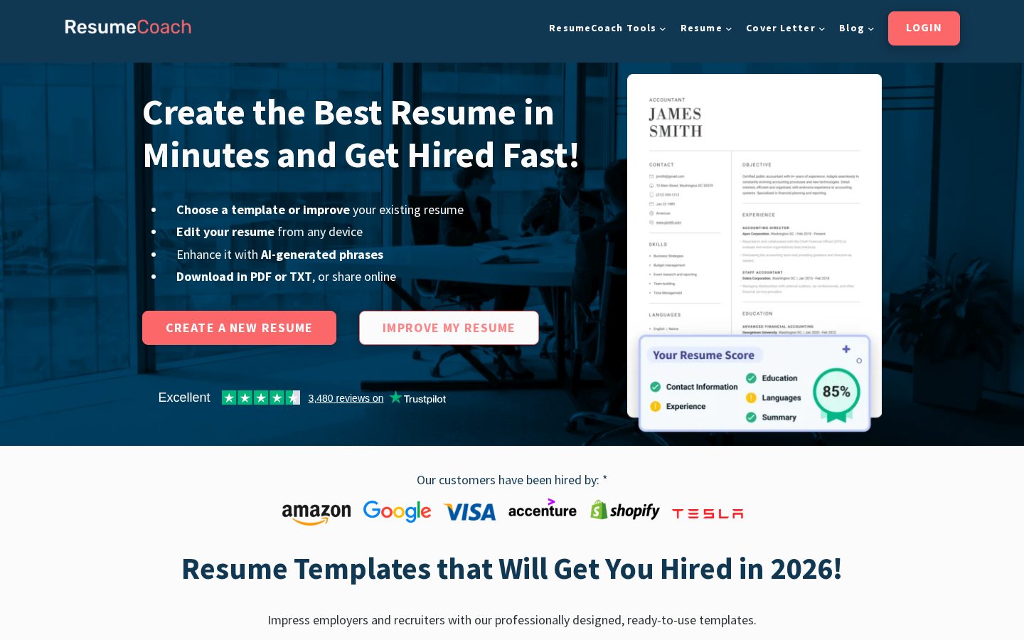 ResumeCoach Homepage