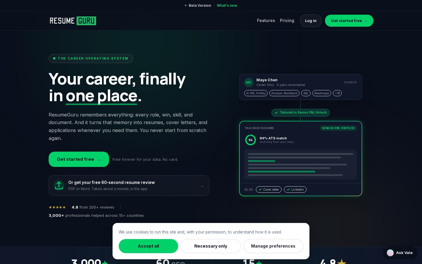 ResumeGuru Homepage