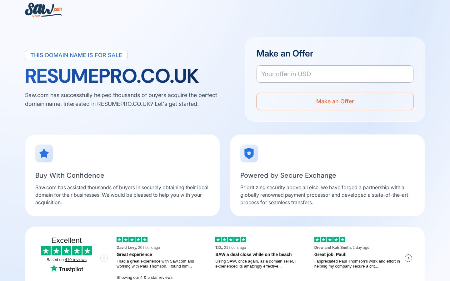 ResumePro Homepage