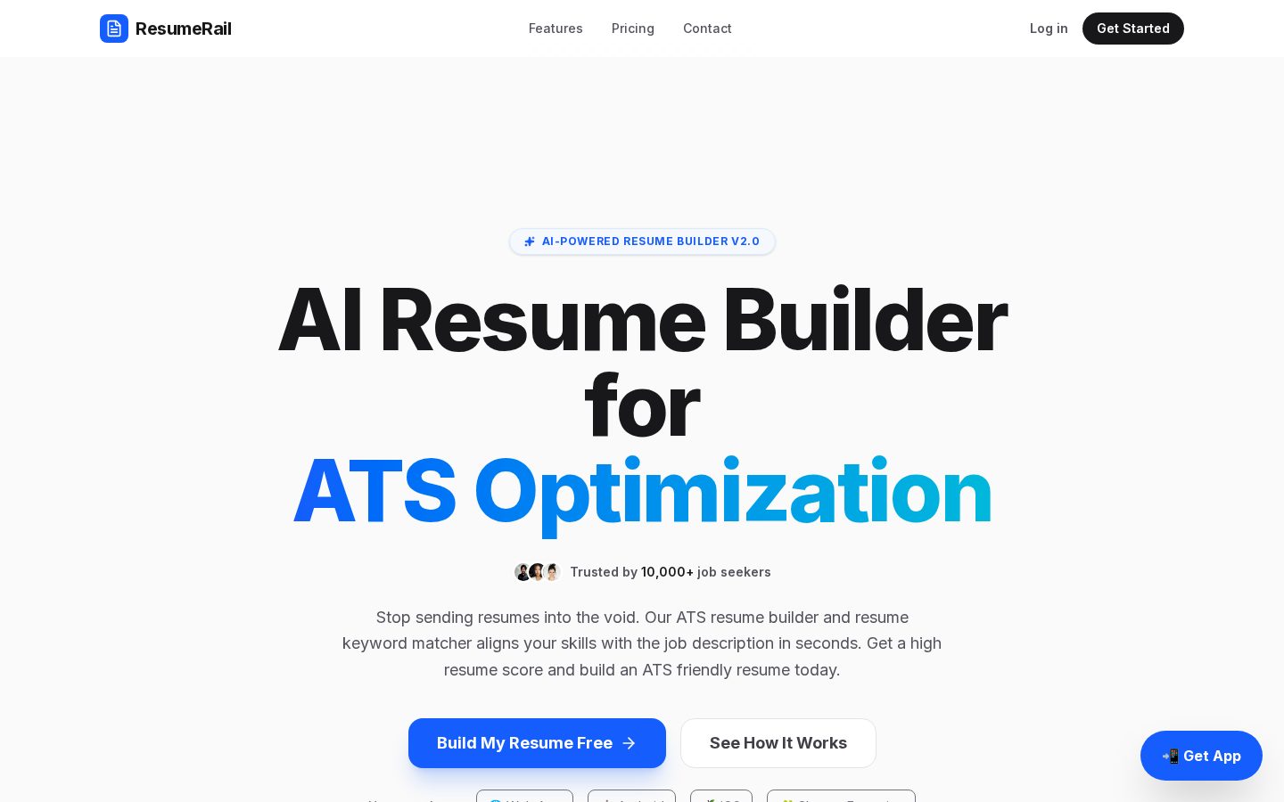 ResumeRail Homepage
