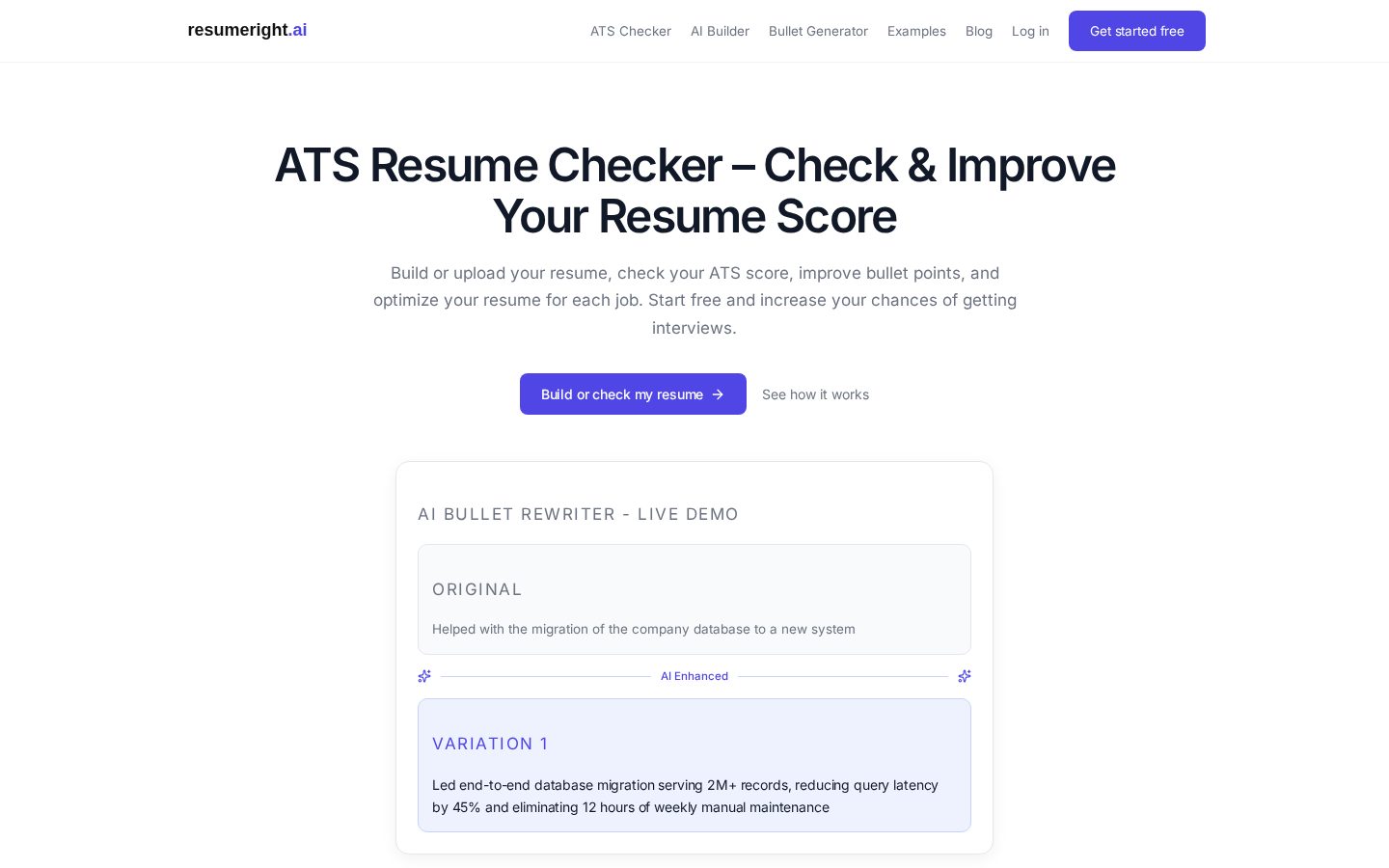 ResumeRight Homepage