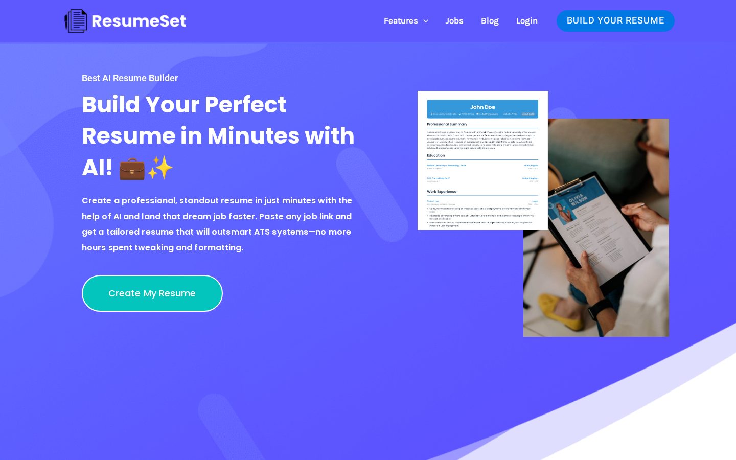 ResumeSet Homepage