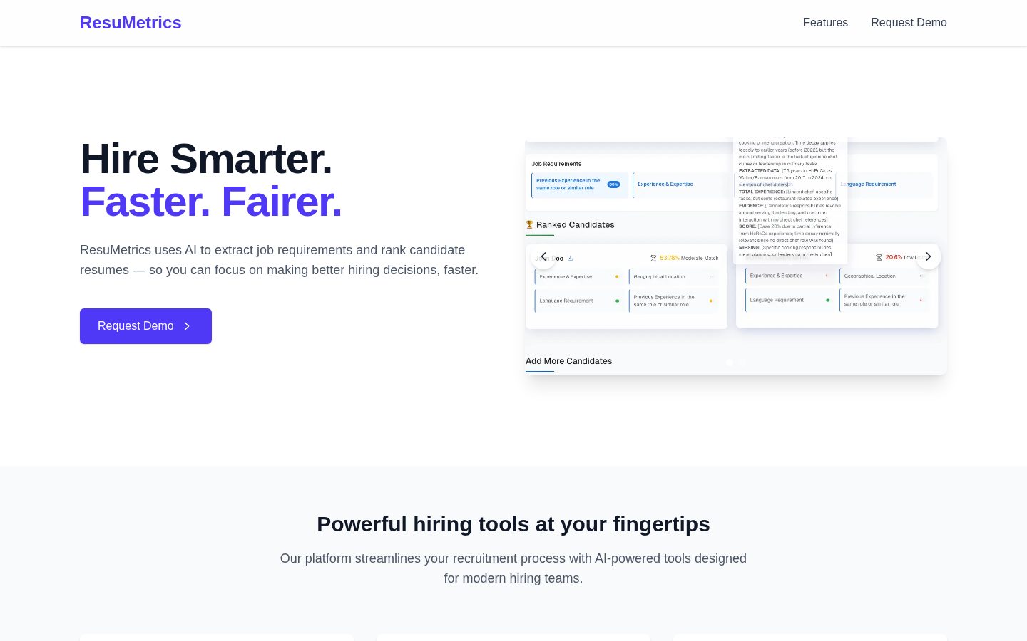 ResuMetrics Homepage